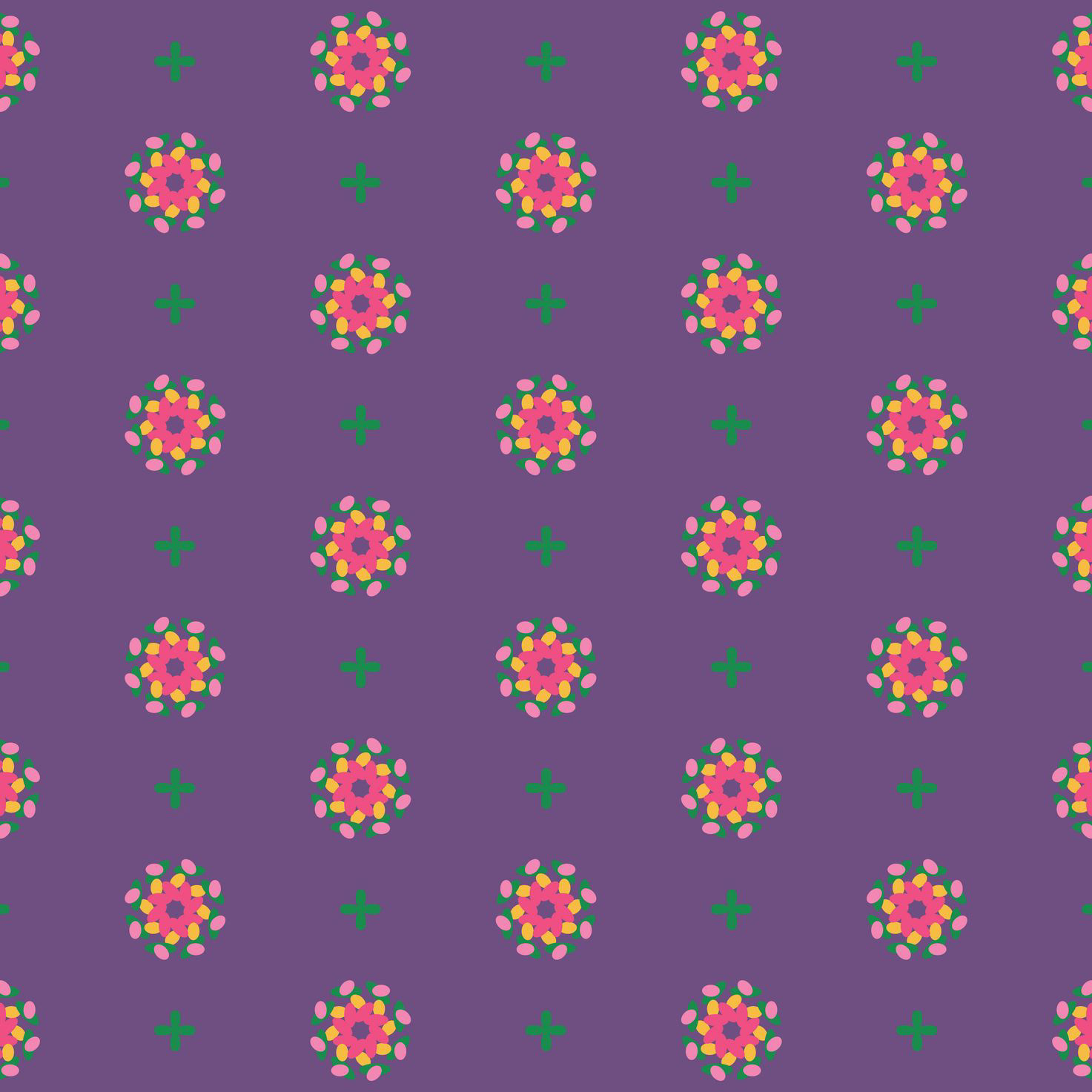 PSYCHEDELIC FLORALS - SUMMER BLUSH & PURPLE MAGIC