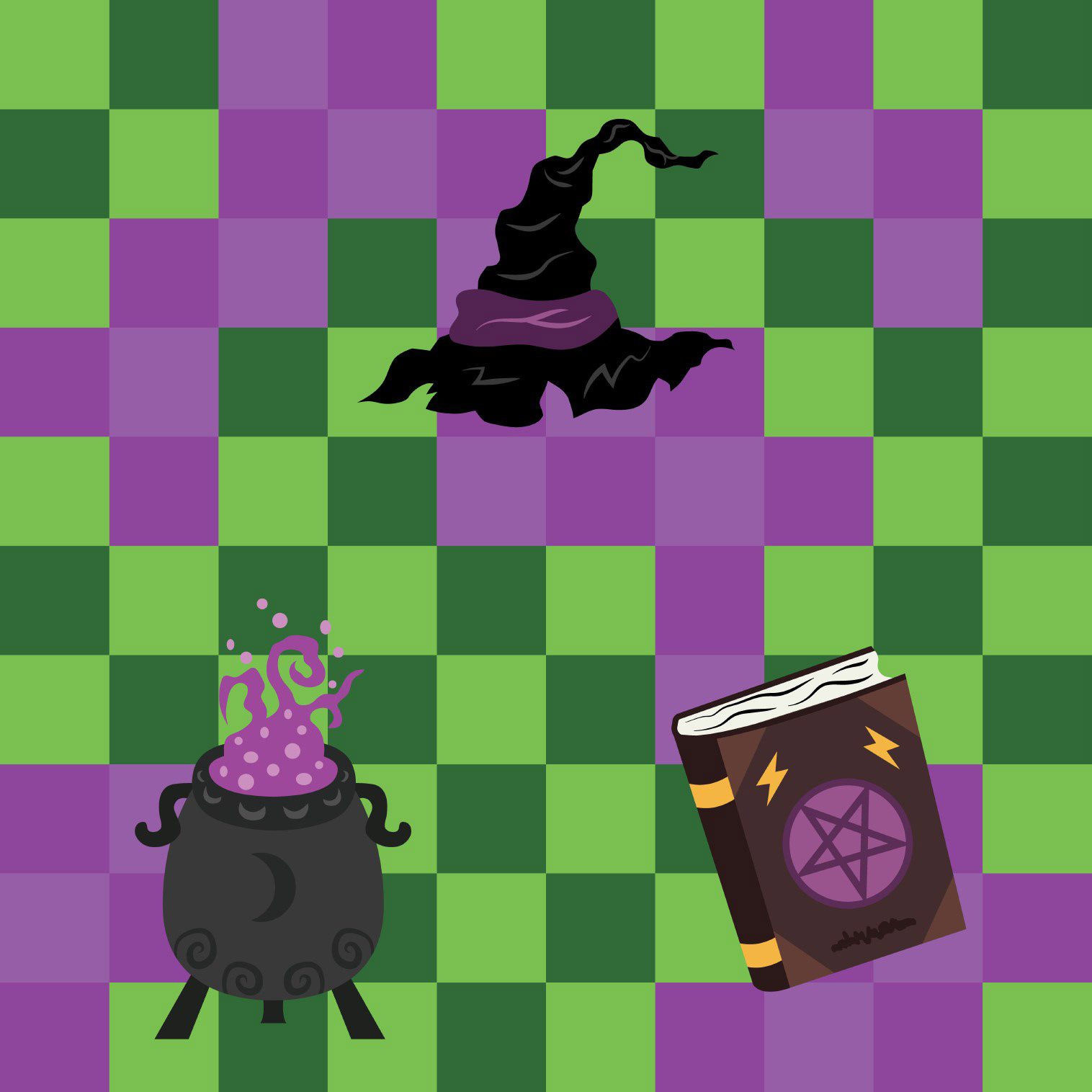 WITCHY CHECKER PRINT