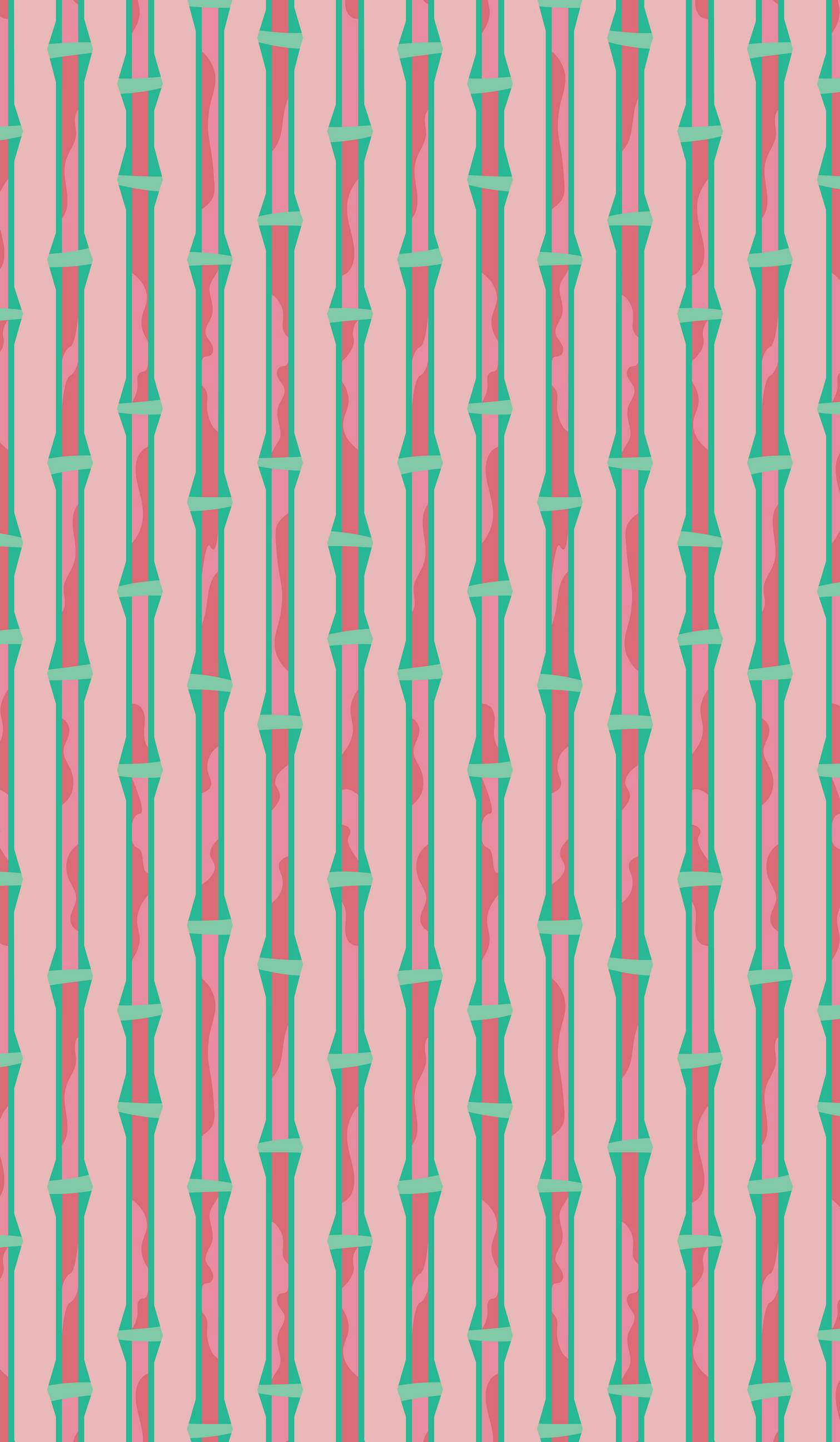 BAMBOO PRINT 1 - ORCHID MANTIS