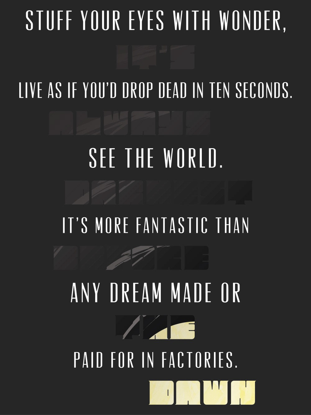 DARKEST BEFORE THE DAWN