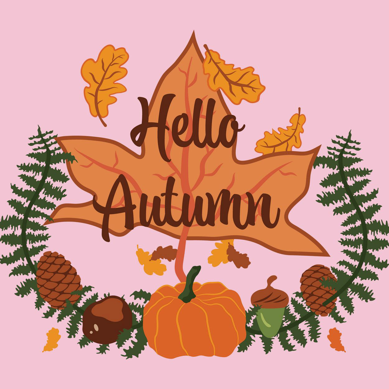 HELLO AUTUMN ILLUSTRATION - FAIRYTALE PINK