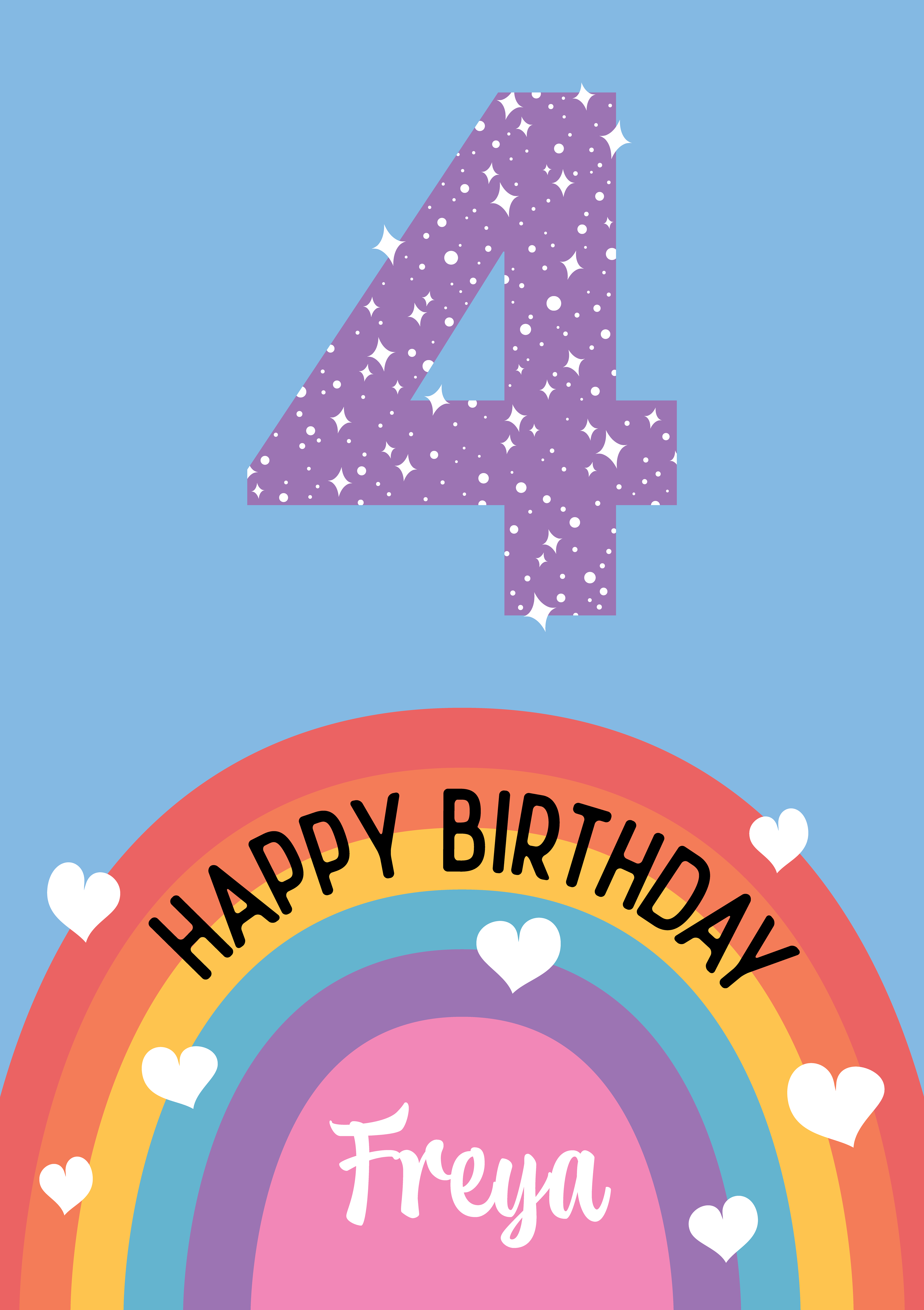 Rainbow Happy Birthday Card