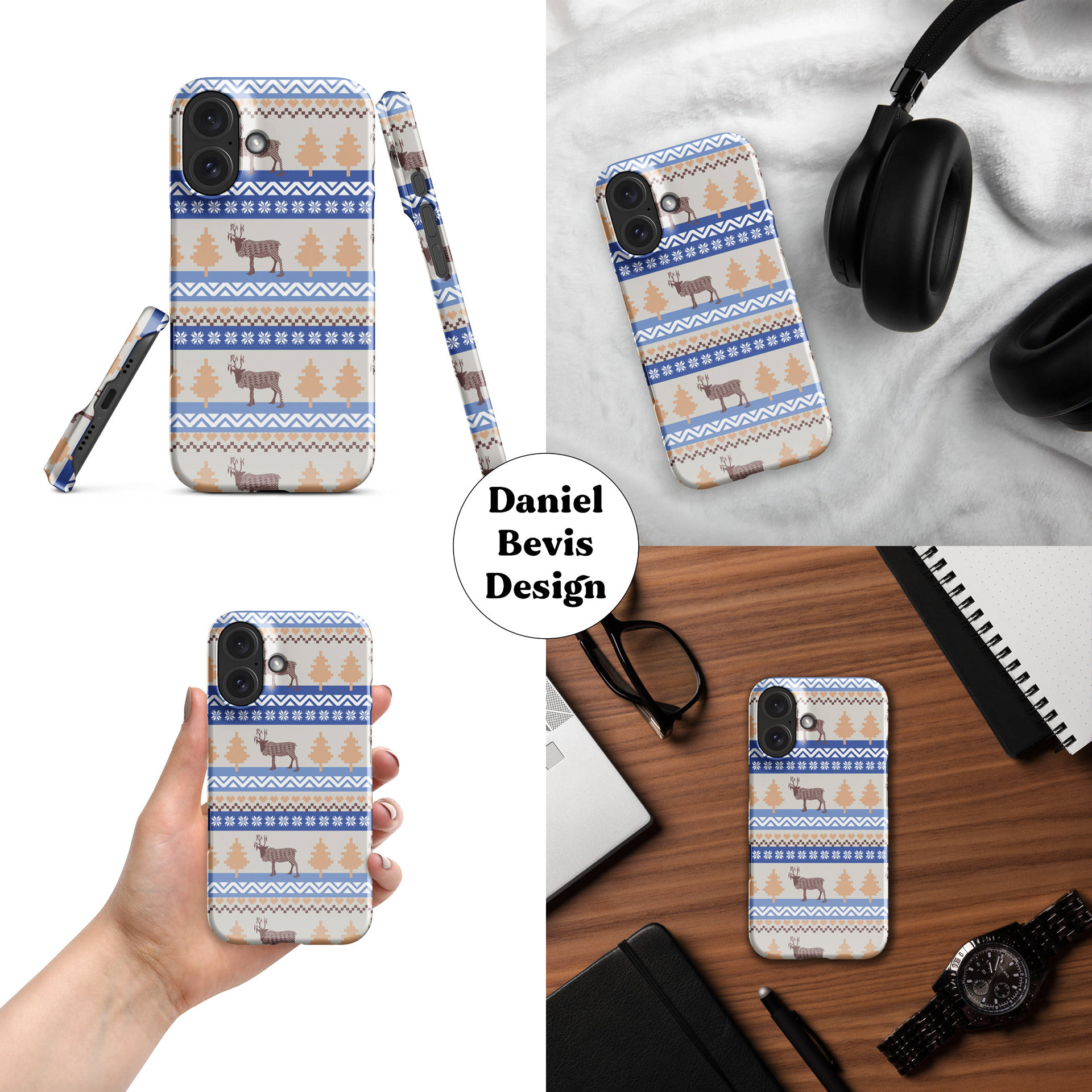 REINDEER UGLY XMAS SWEATER FAIR ISLE 1_IPHONE CASE MOCKUP COLLAGE
