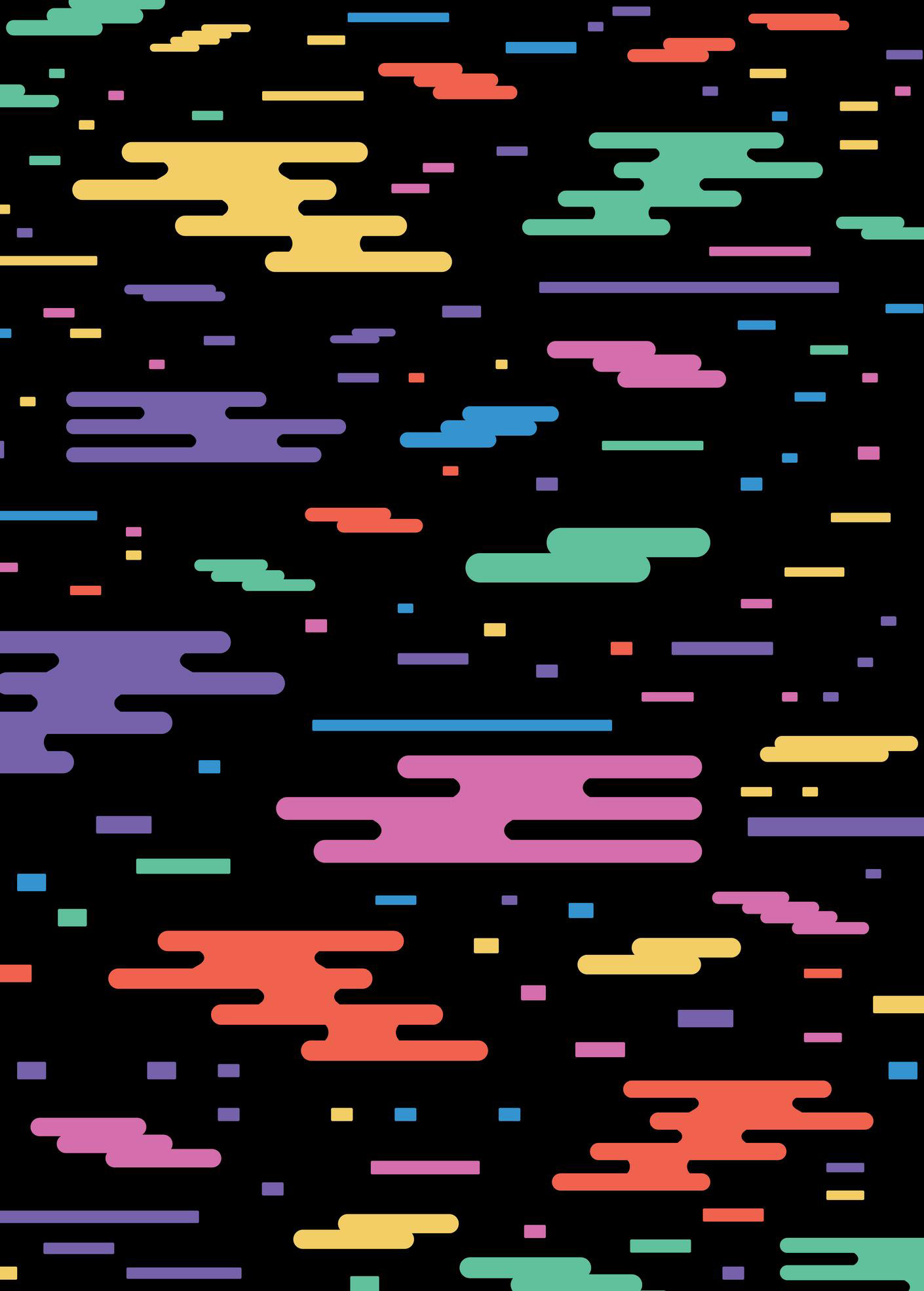 JAPANESE CLOUDS - RAINBOW 1, BLACK
