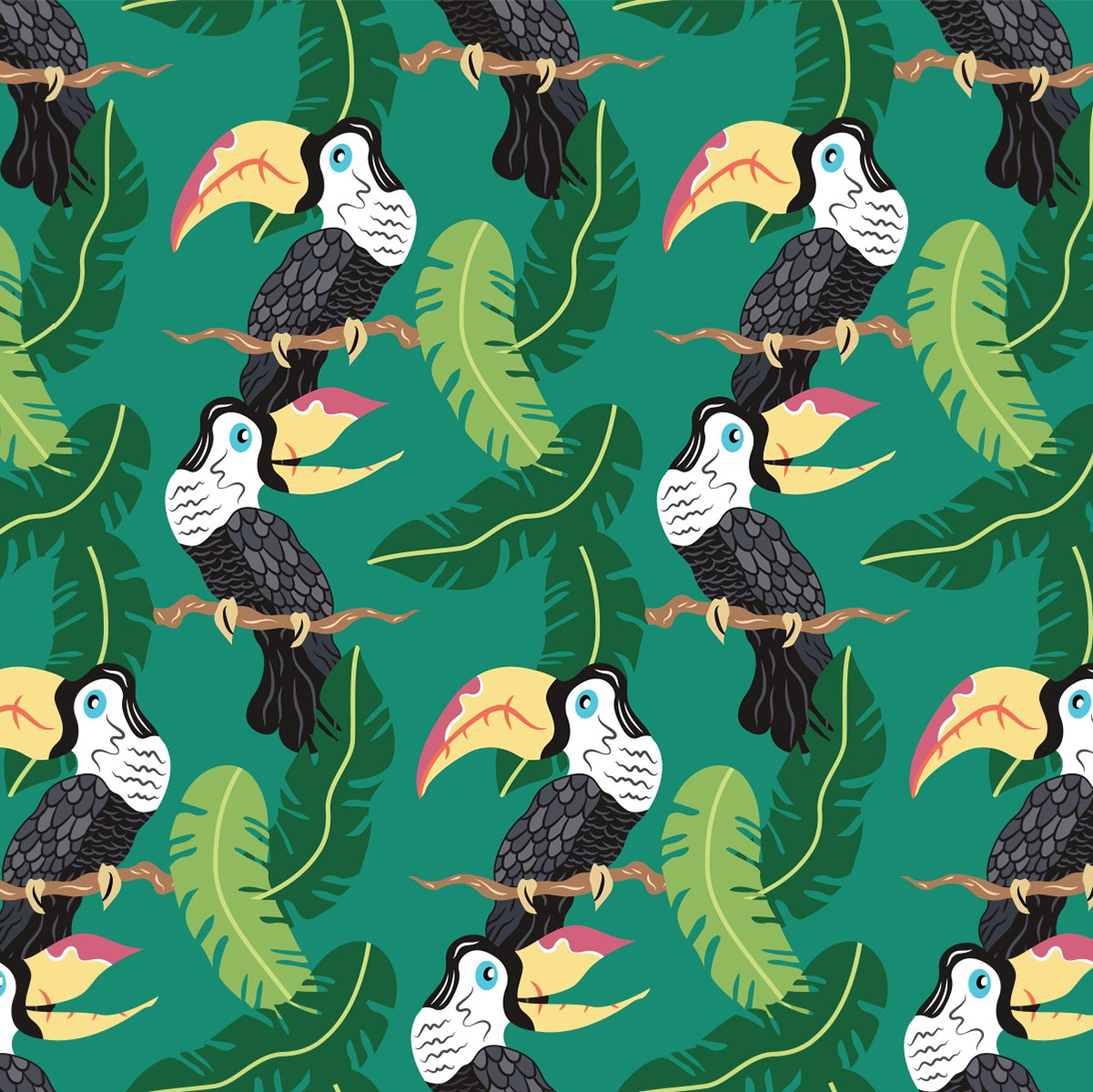 TROPICAL TOUCANS PATTERN