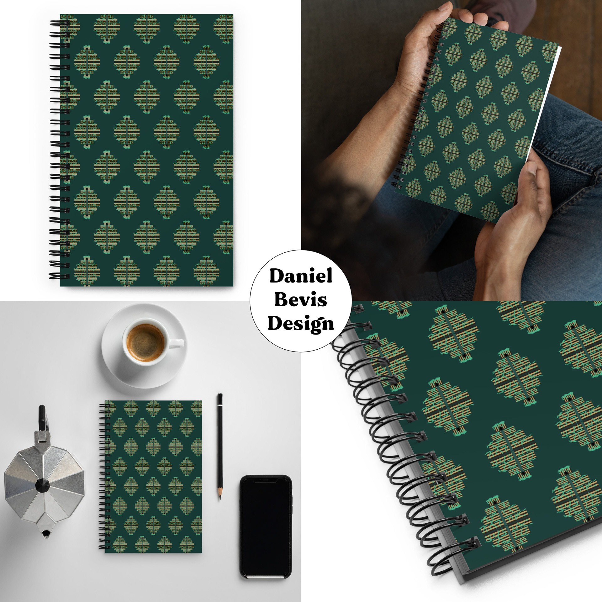GEO MOSSY TEMPLES - ADVENTURER_SPIRAL NOTEBOOK MOCKUPS COLLAGE