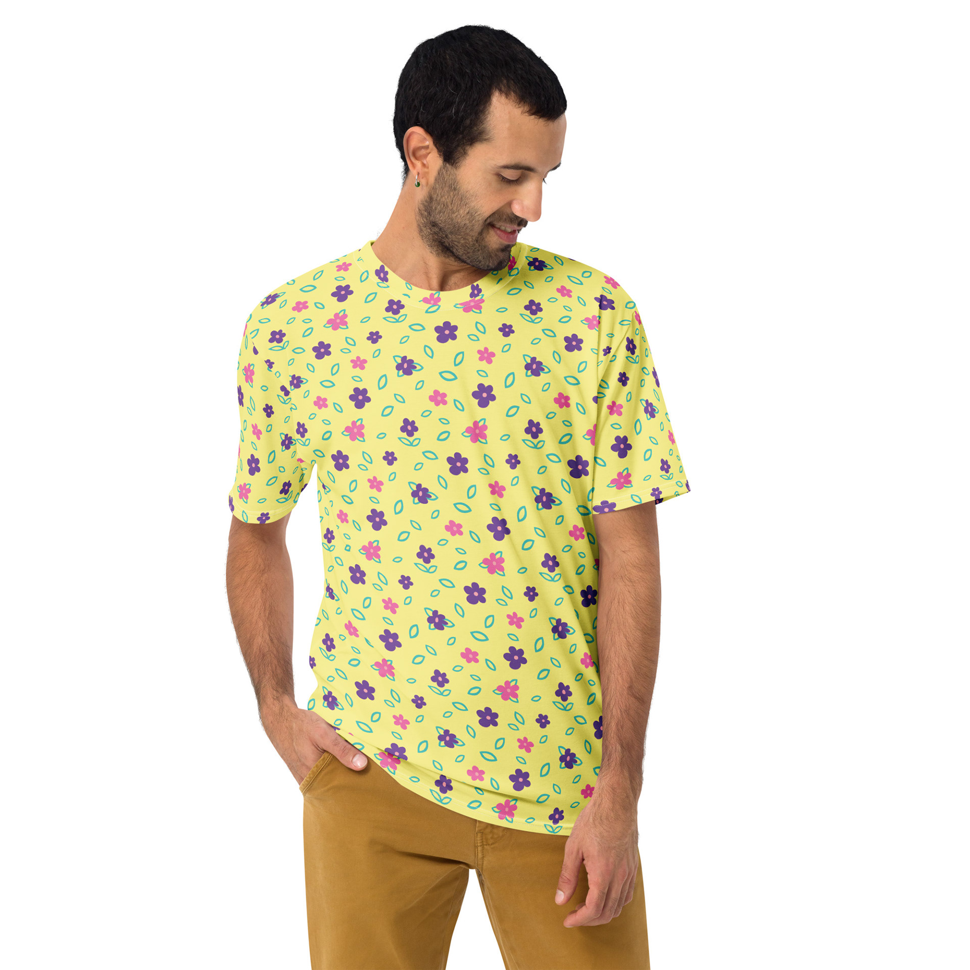 MINIMAL FLORALS - LUSH SUMMER_ALL OVER GRAPHIC TEE - LIFESTYLE MENS FRONT