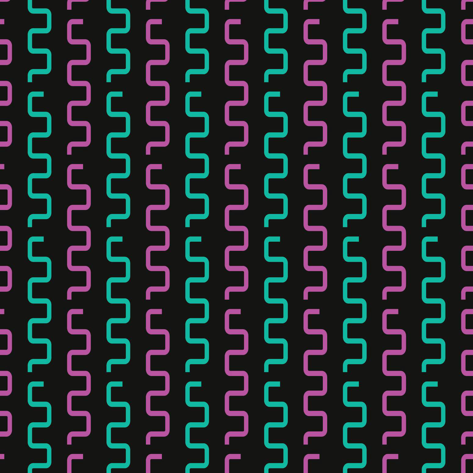 GEO WEAVING LINES - NEON TEAL & PURPLE, BLACK