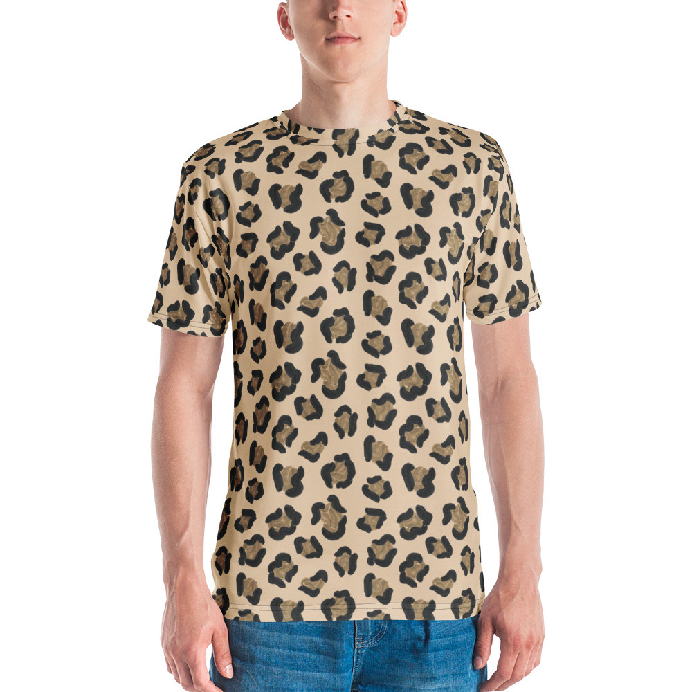 LEOPARD PRINT 1_ALL OVER GRAPHIC TEE - LIFESTYLE MENS FRONT
