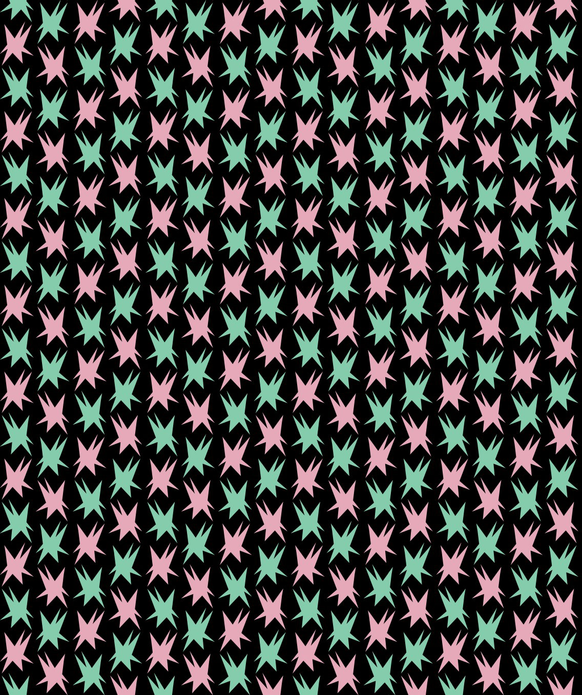 CRYSTAL GEO STARS - RETRO 80s BLACK