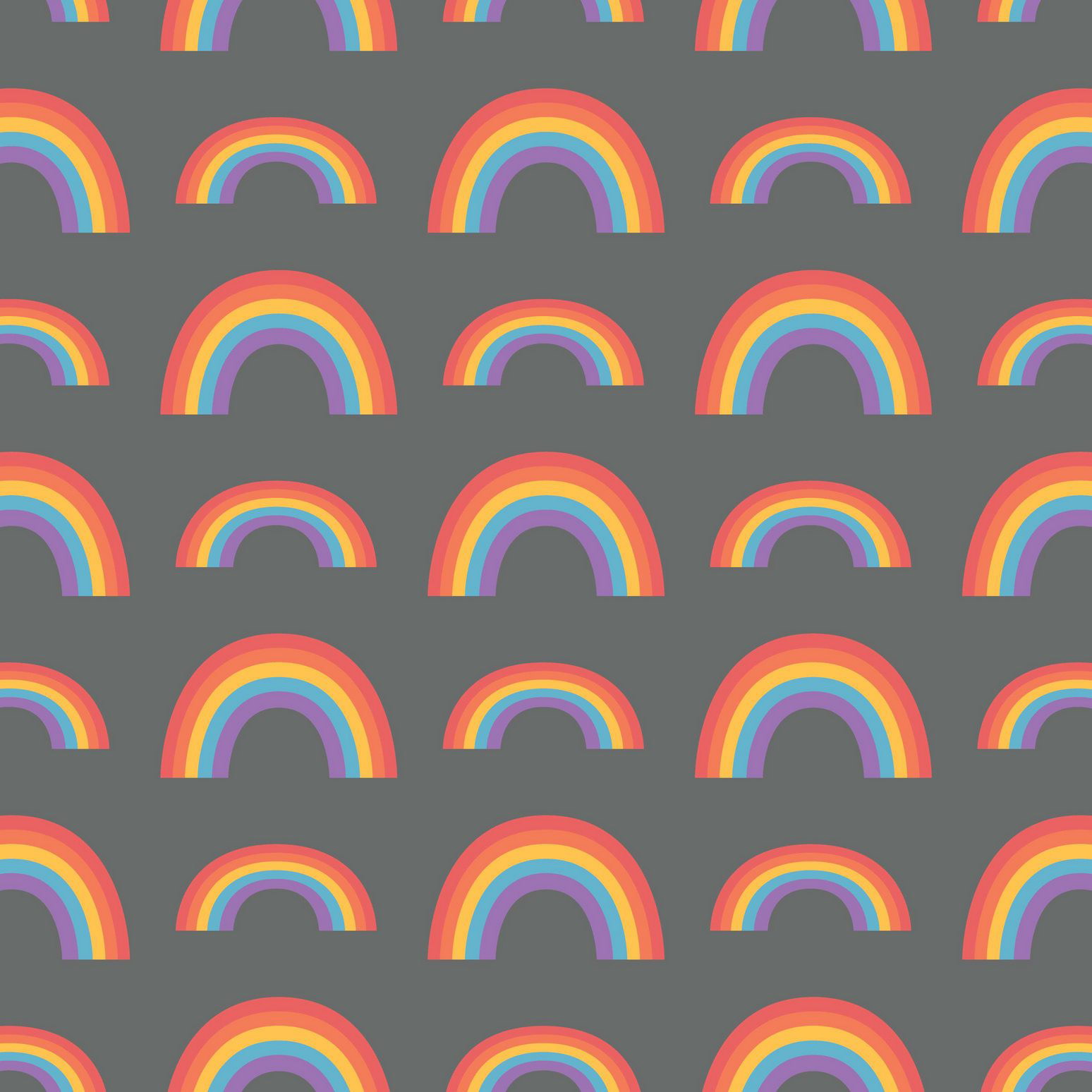 RAINBOW PATTERN 1 - STONE GREY
