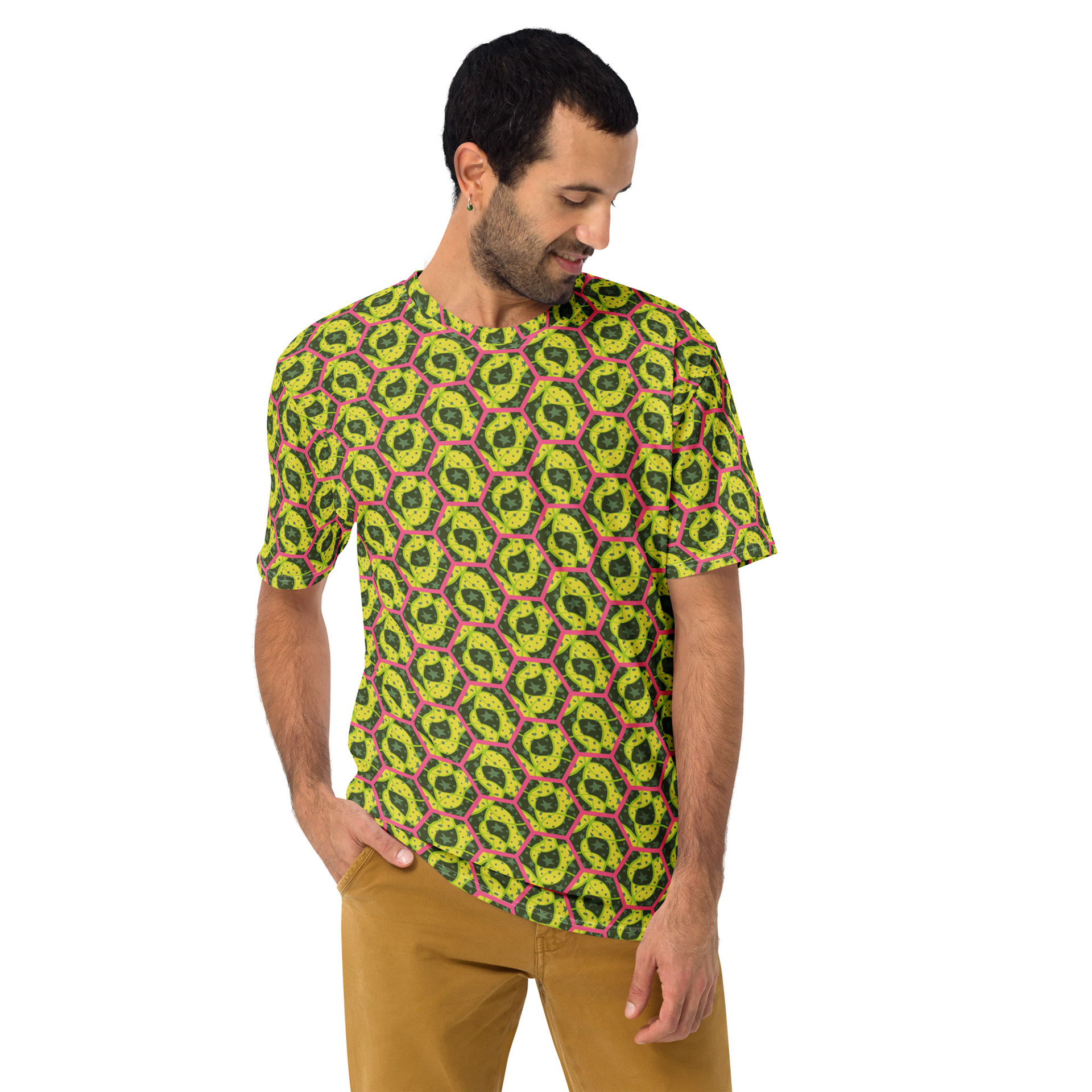 HEX CHAOS GEO - ALIEN FLORA_ALL OVER GRAPHIC TEE - LIFESTYLE MENS FRONT