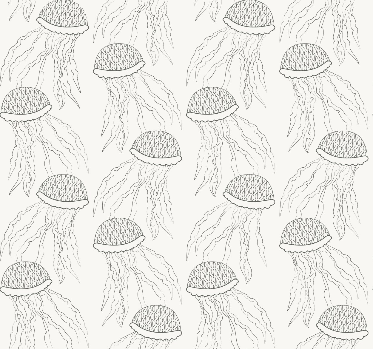 JELLYFISH ORNATE OUTLINES GRAPHITE