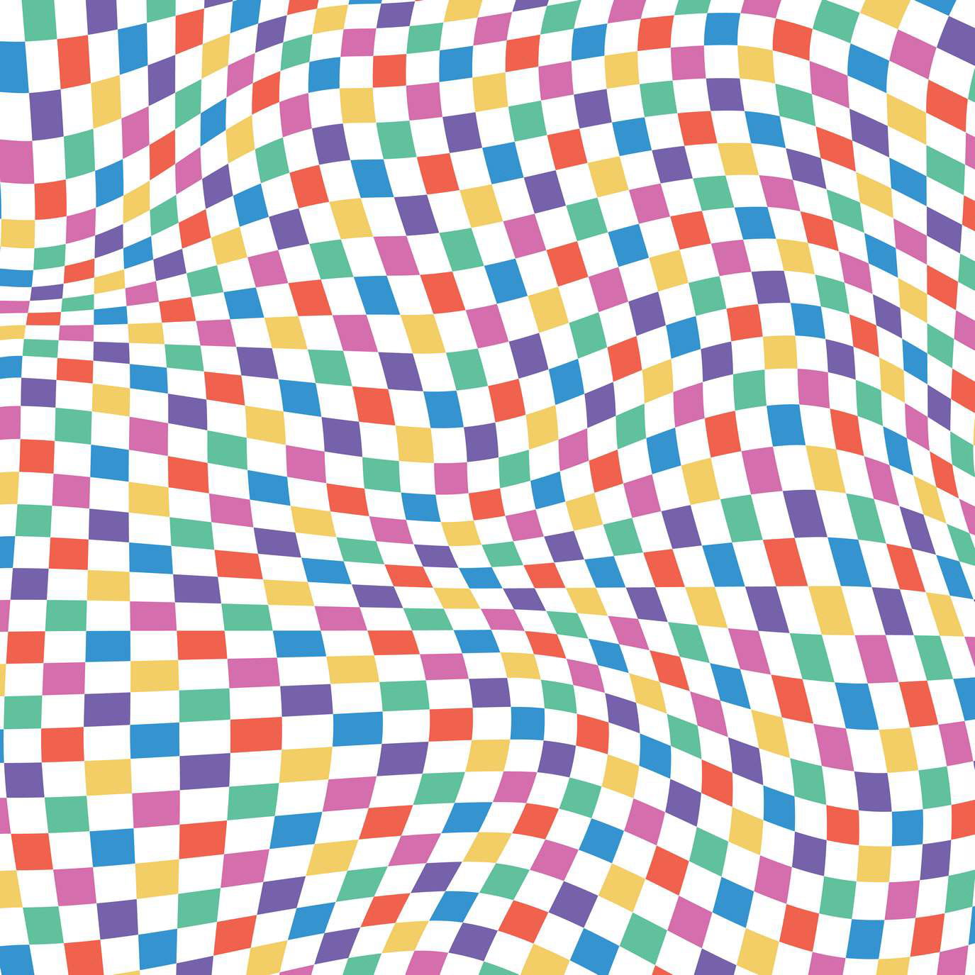 WARPED JAZZY RAINBOW CHECK