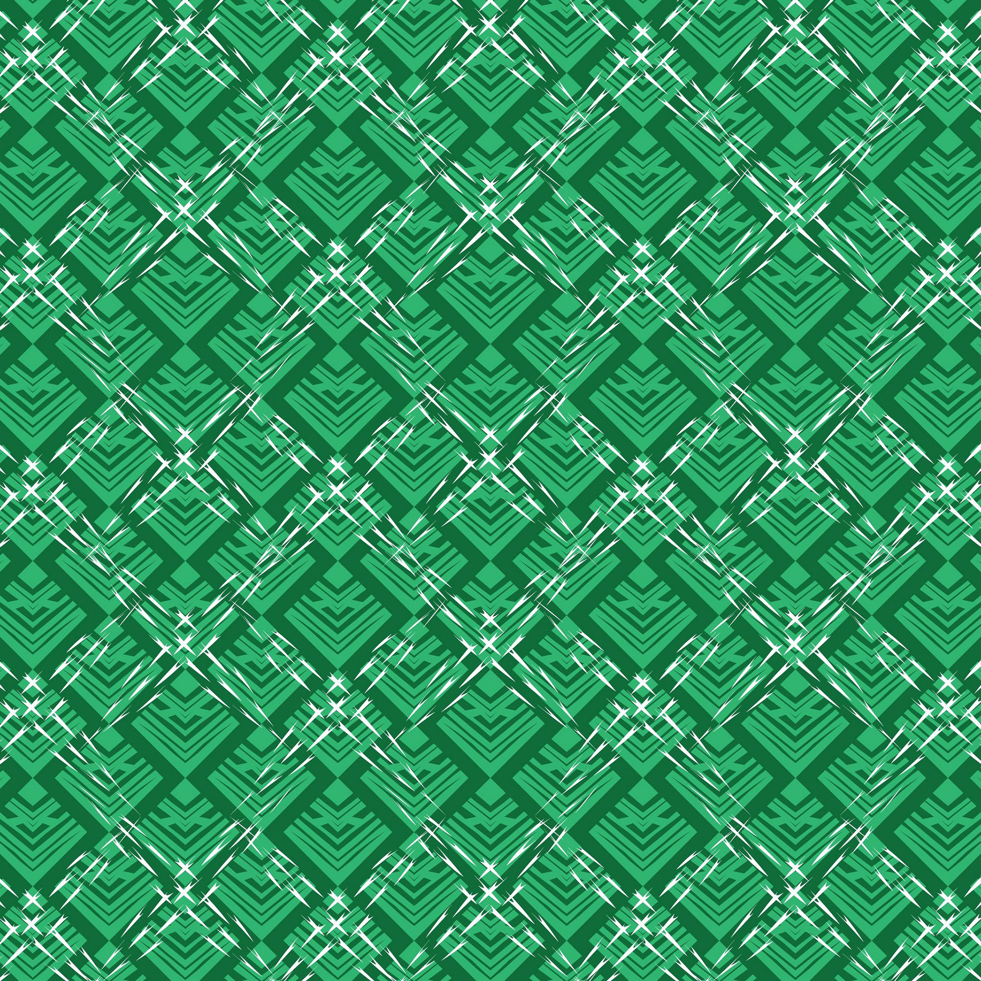 TRIBAL PRINT 1 - EMERALD GREEN