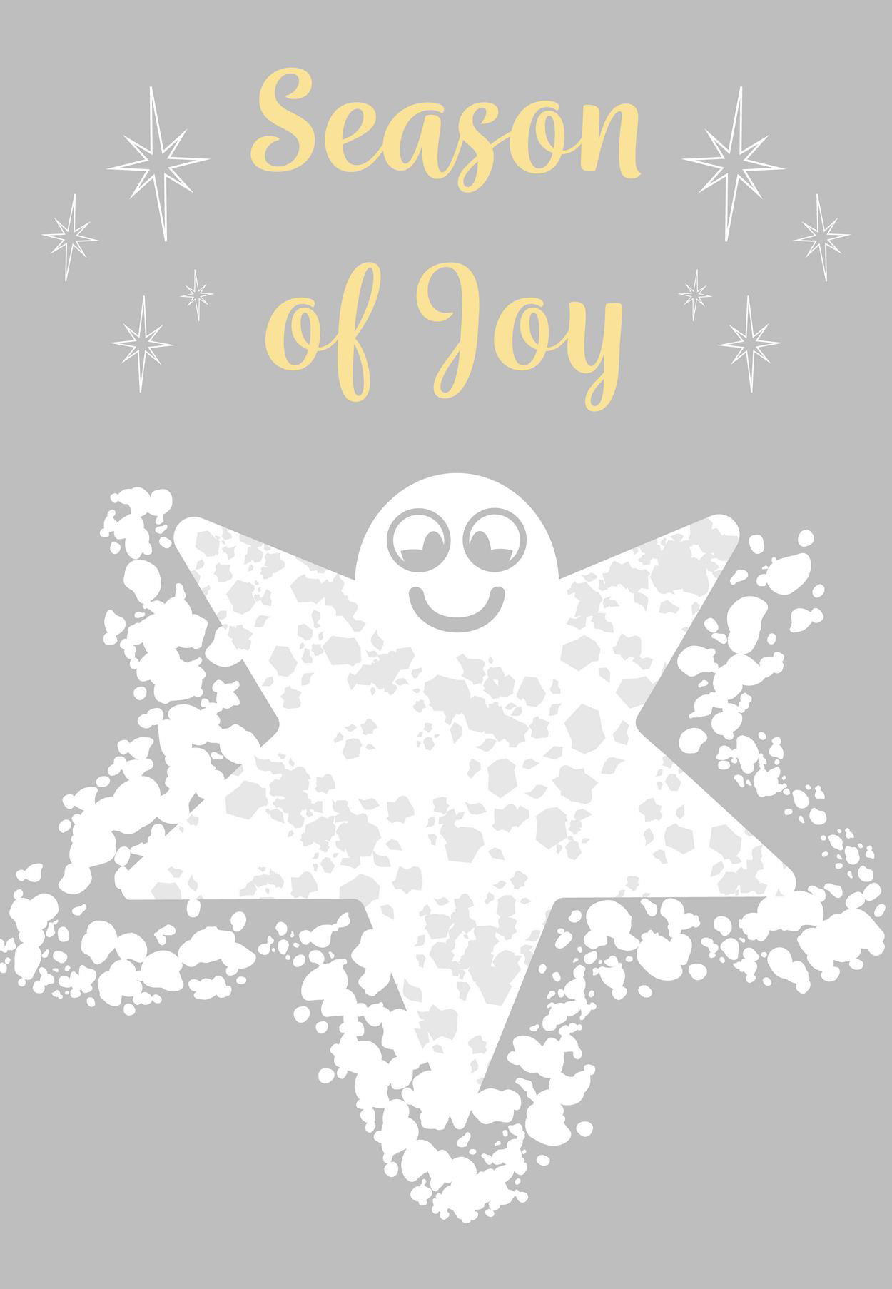 SNOW ANGELS - SEASON OF JOY XMAS CARD [SILVER]