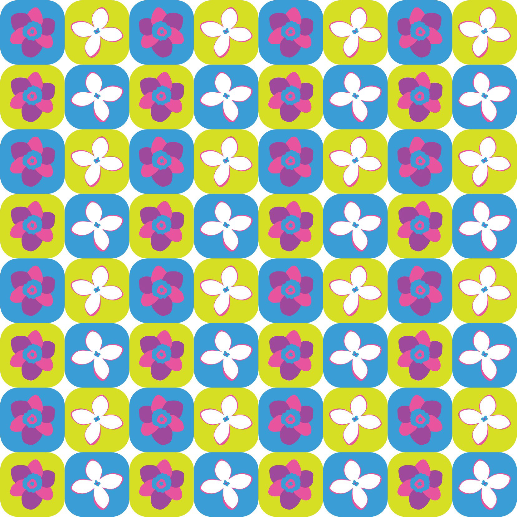 CHECKER BRIGHT SUMMER PATTERN