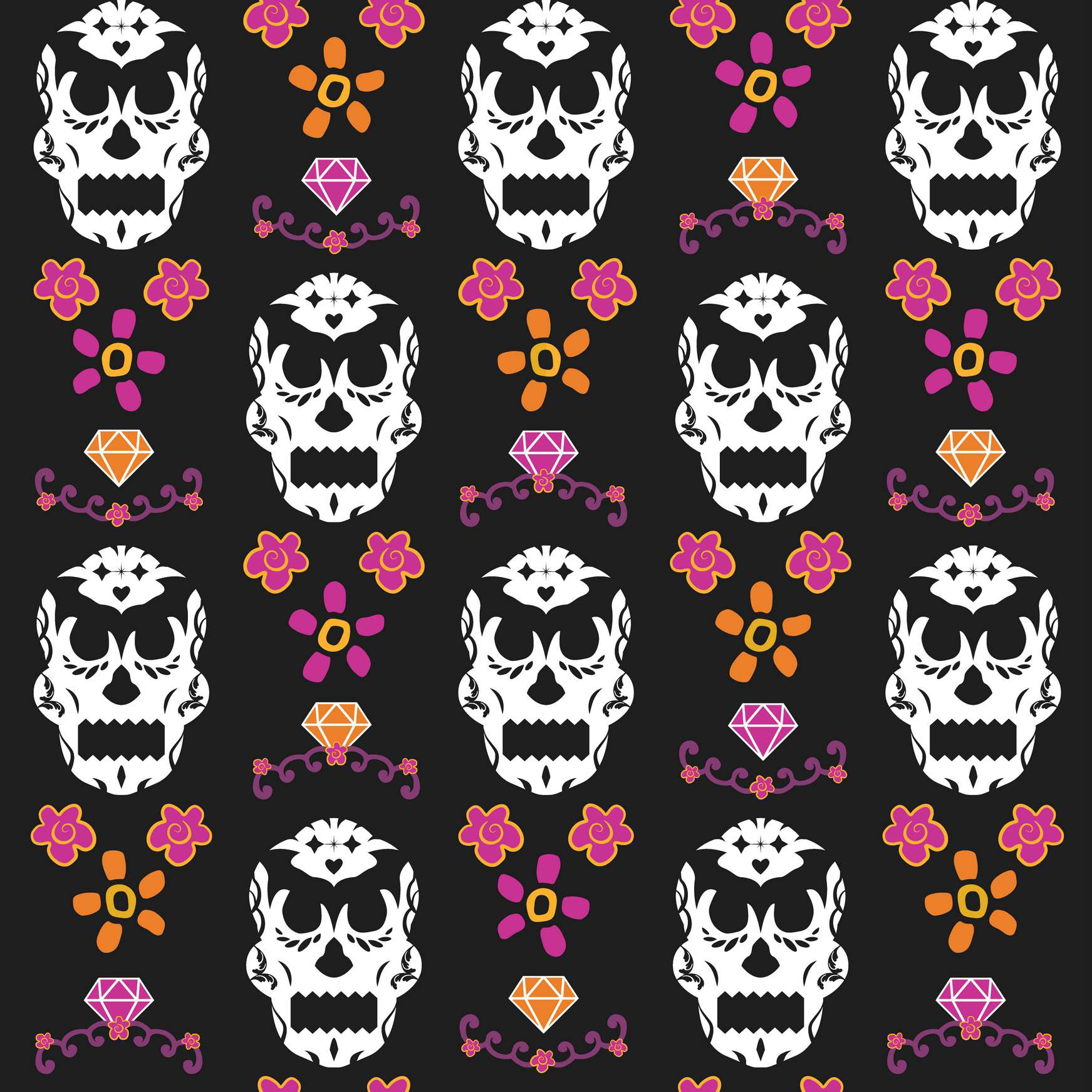 SUGAR SKULL PATTERN - AUTUMN FESTIVAL