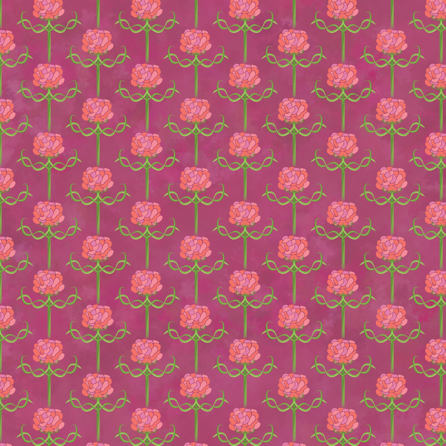 SPRING ROSES PATTERN 1 ~ LOVELY IN PINK
