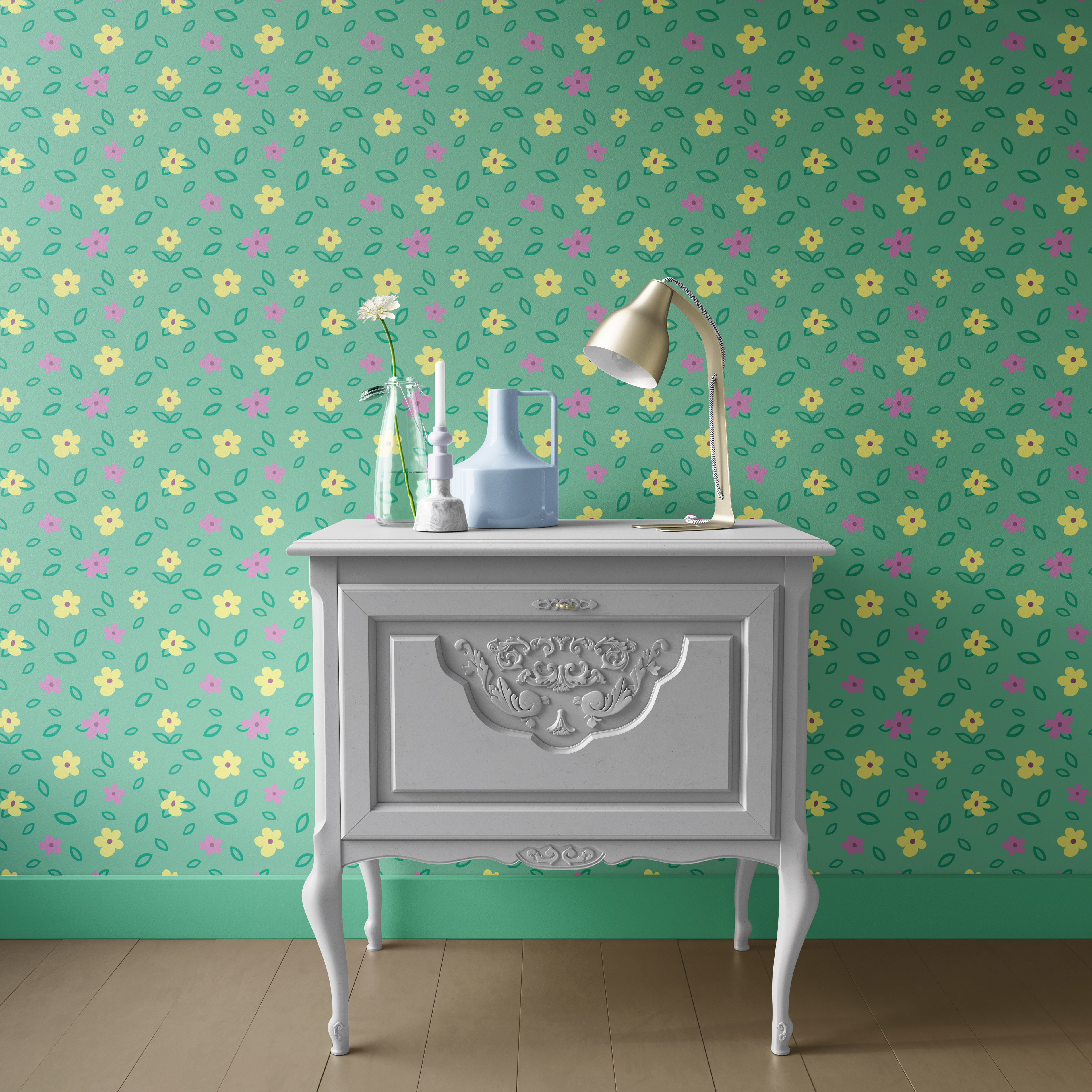 MINIMAL FLORALS - SPRING PARADISE_HOME LIFESTYLE WALLPAPER