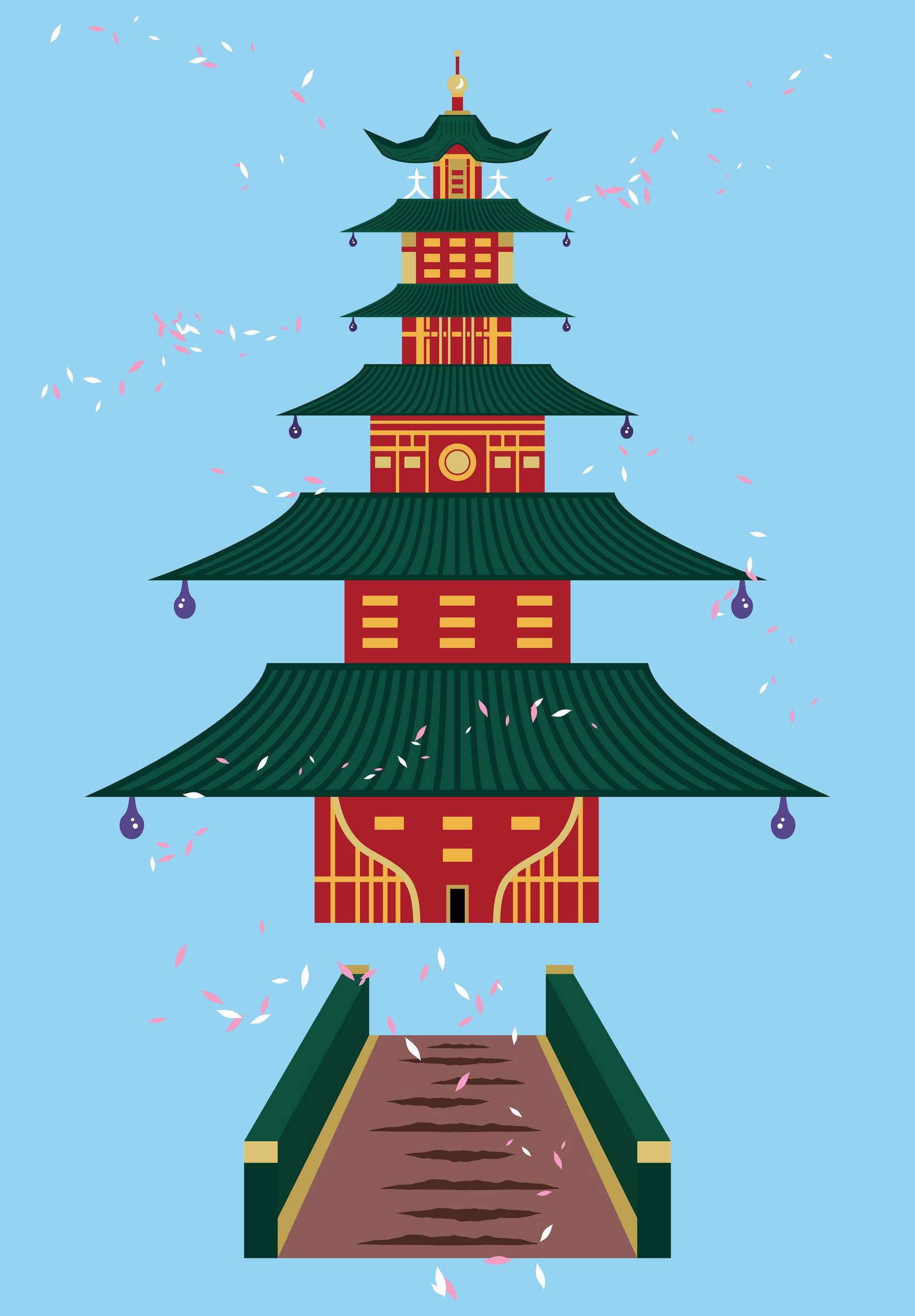SHINTO TEMPLE - CELESTE BLUE