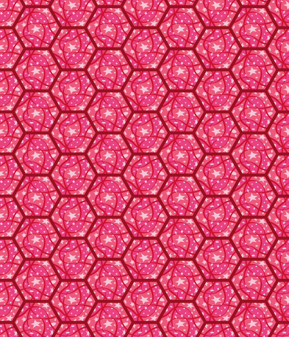 HEX GEO CHAOS RED