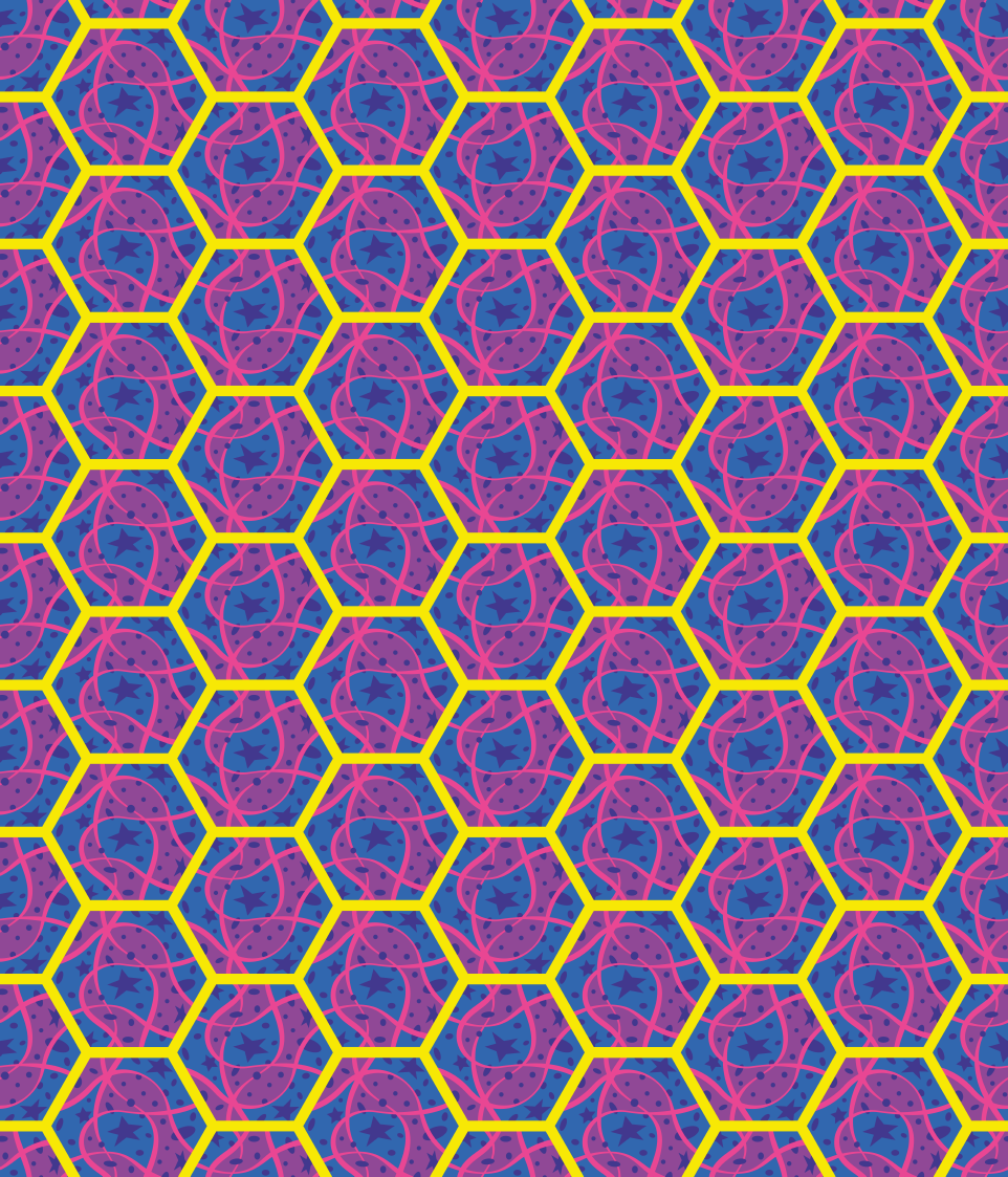 HEX GEO CHAOS PATTERN - DAY OF THE DEAD