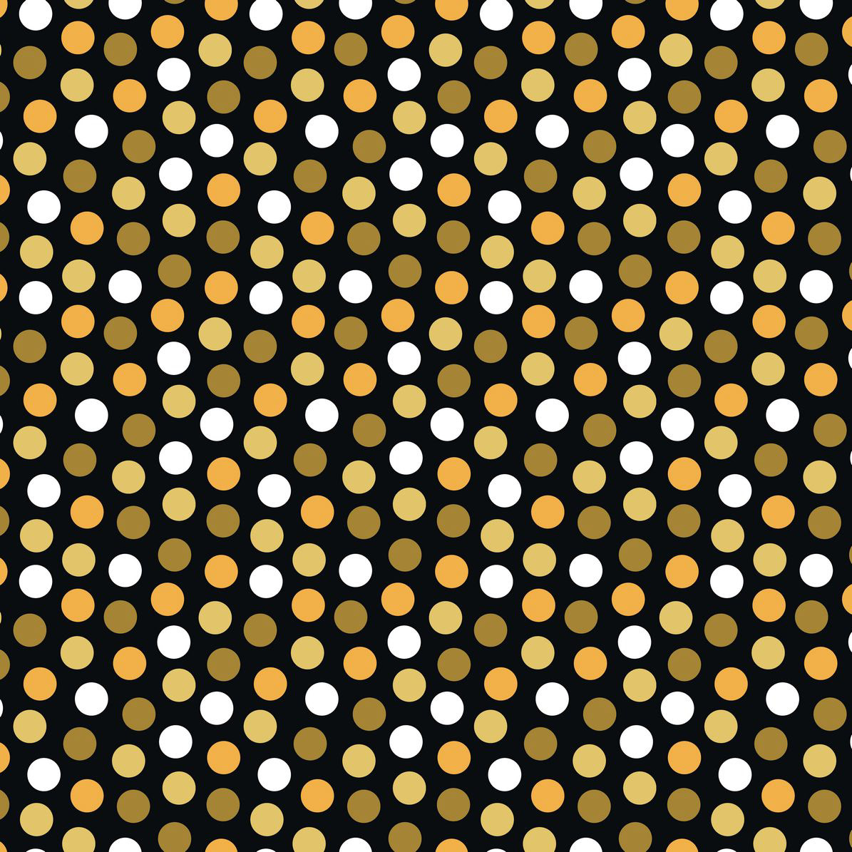 POLKADOTS BLACK, GOLD & WHITE