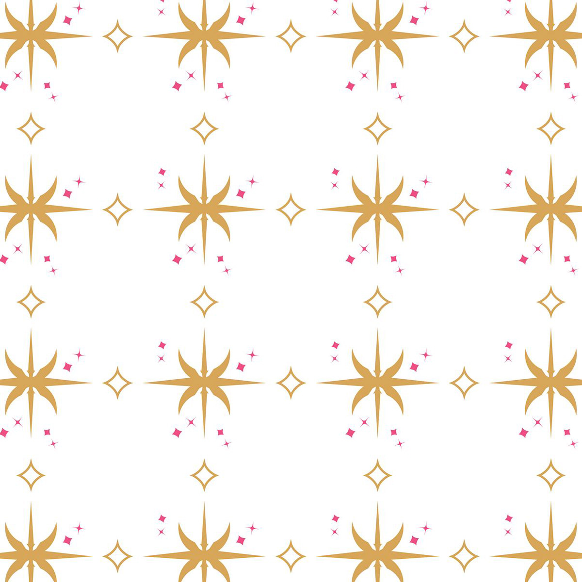 ARCANE STARS - GOLD, BLOSSOM PINK & WHITE