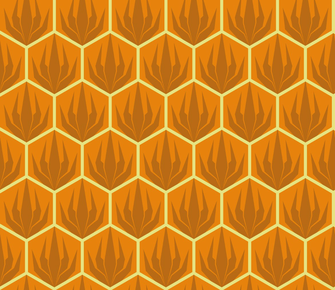 PALM ART DECO - BURNT SUNSET