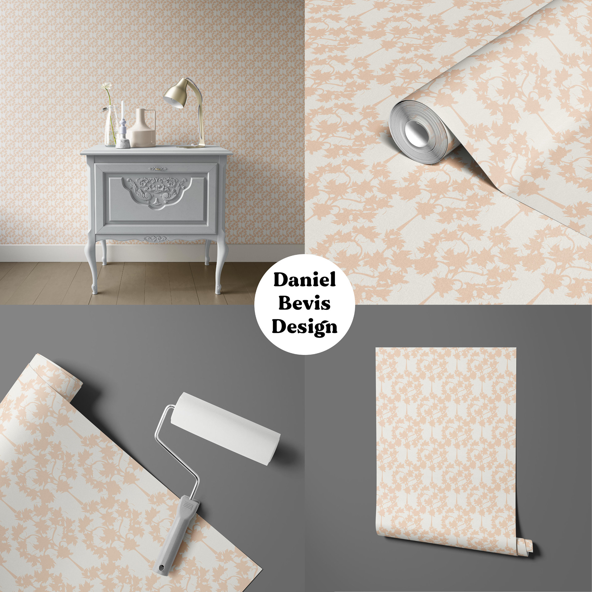 AUTUMNAL FOREST - GOLDEN IVORY_HOME LIFESTYLE WALLPAPER COLLAGE