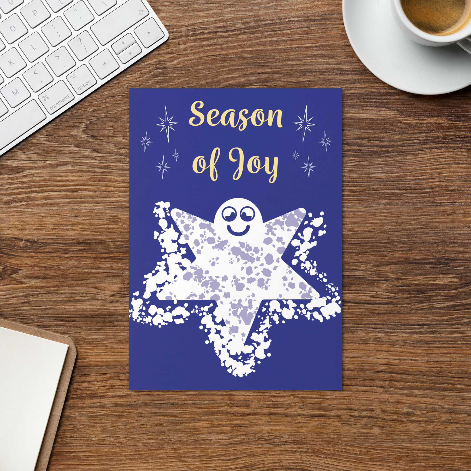 SEASON OF JOY - SAPPHIRE BLUE_CHRISTMAS GREETING CARD