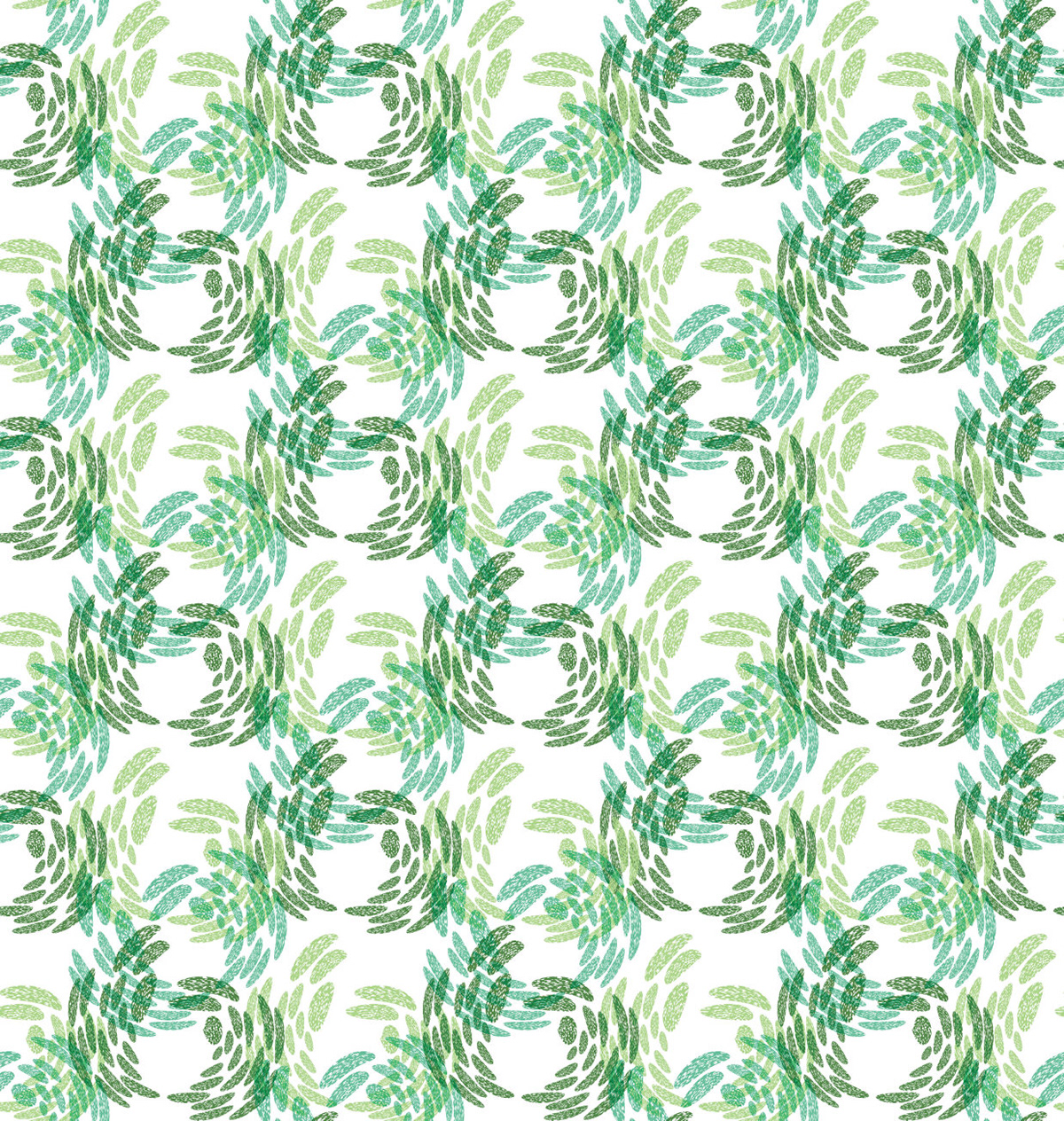 ABSTRACT BUTTERFLIES PATTERN - SPRING GREEN