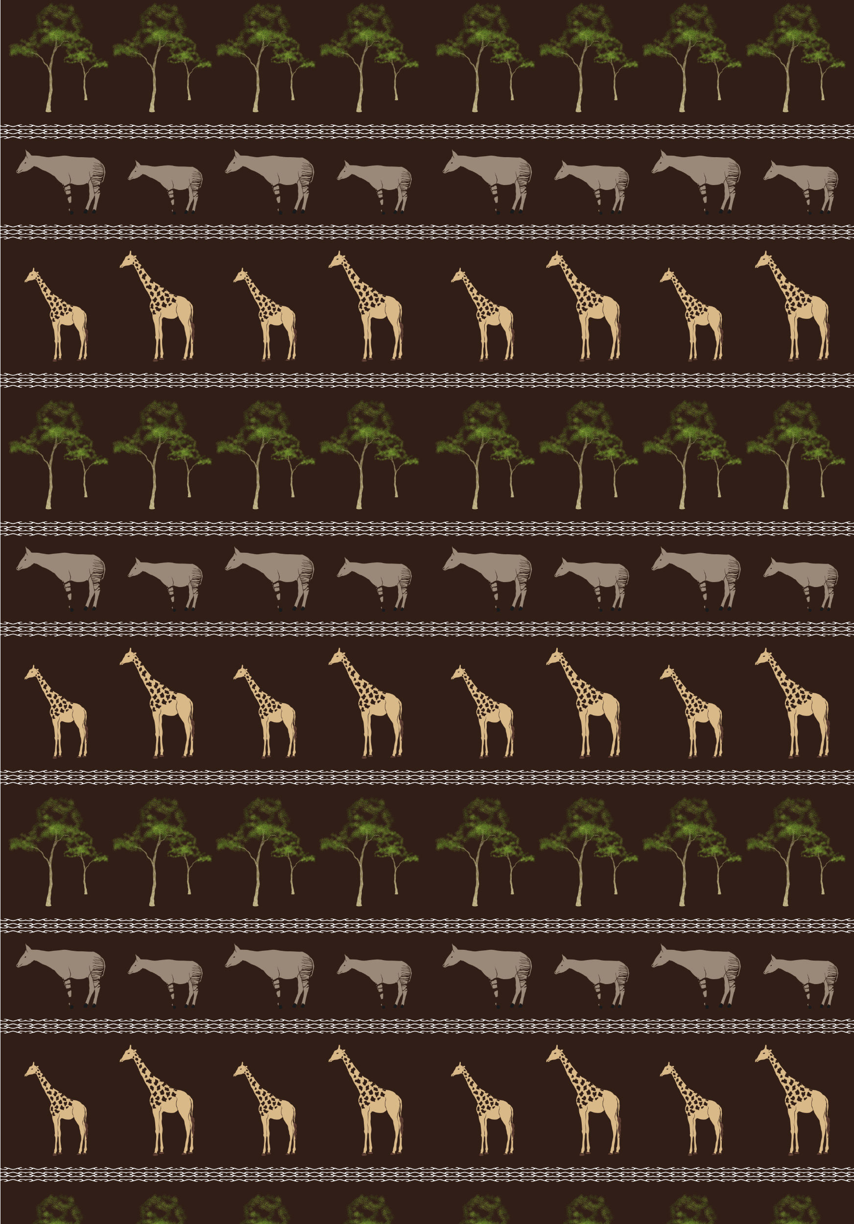 GIRAFFE & OKAPI PRINT