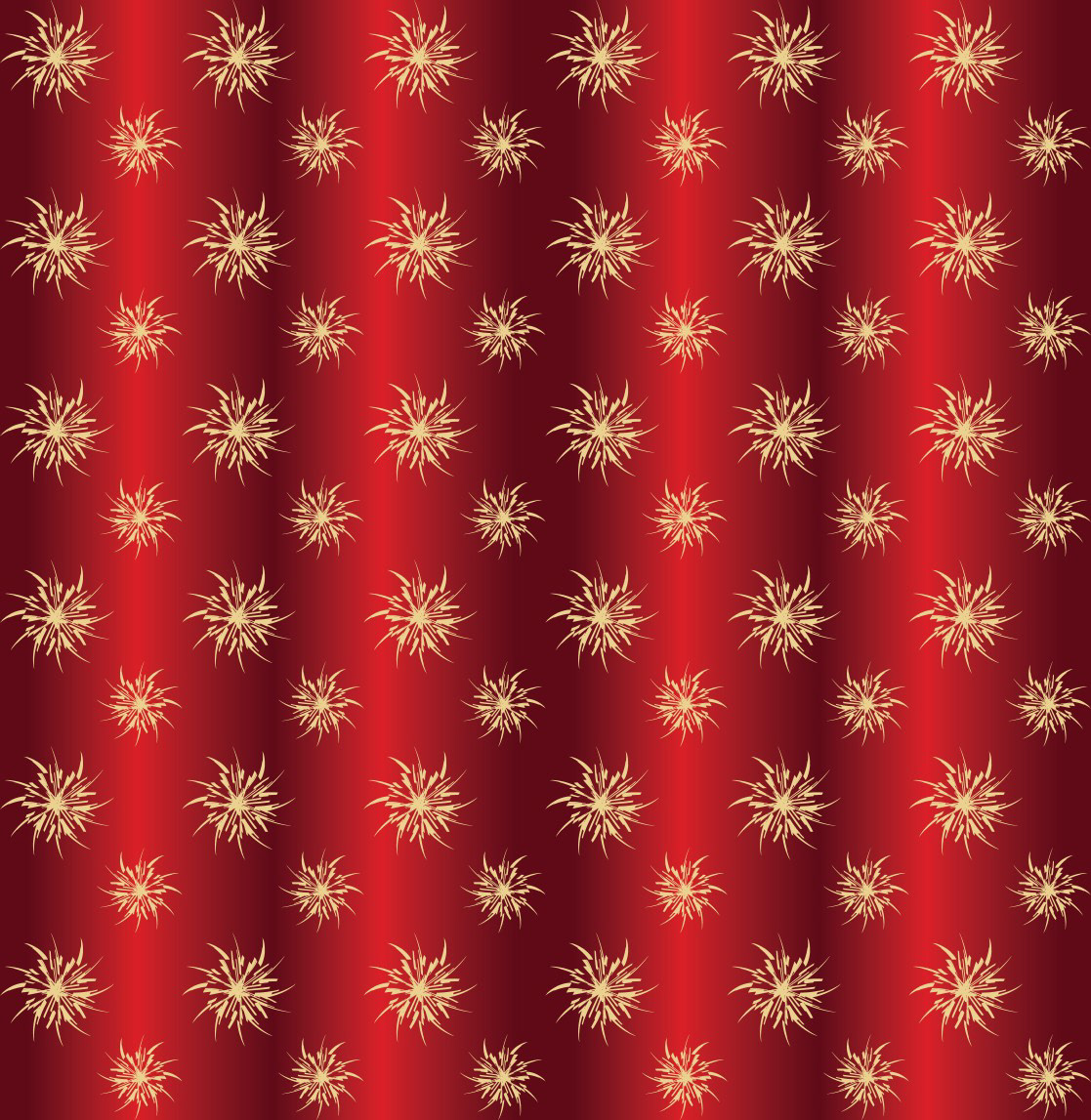 GOLD SNOWFLAKES PATTERN [RED]