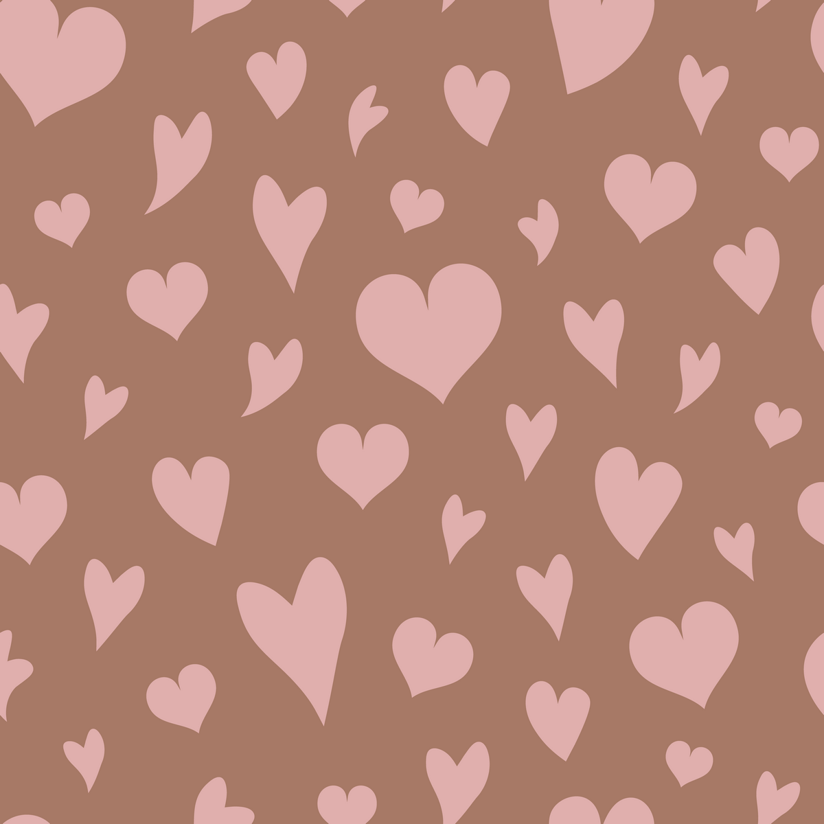 LOVE HEARTS MOCHA-ROSE