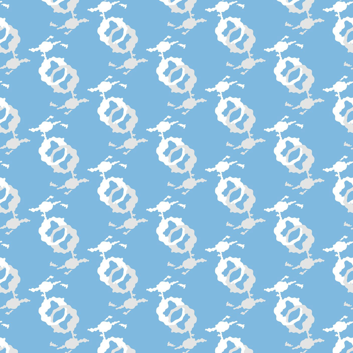 ABSTRACT AQUA RINGS - CLOUDY SKY