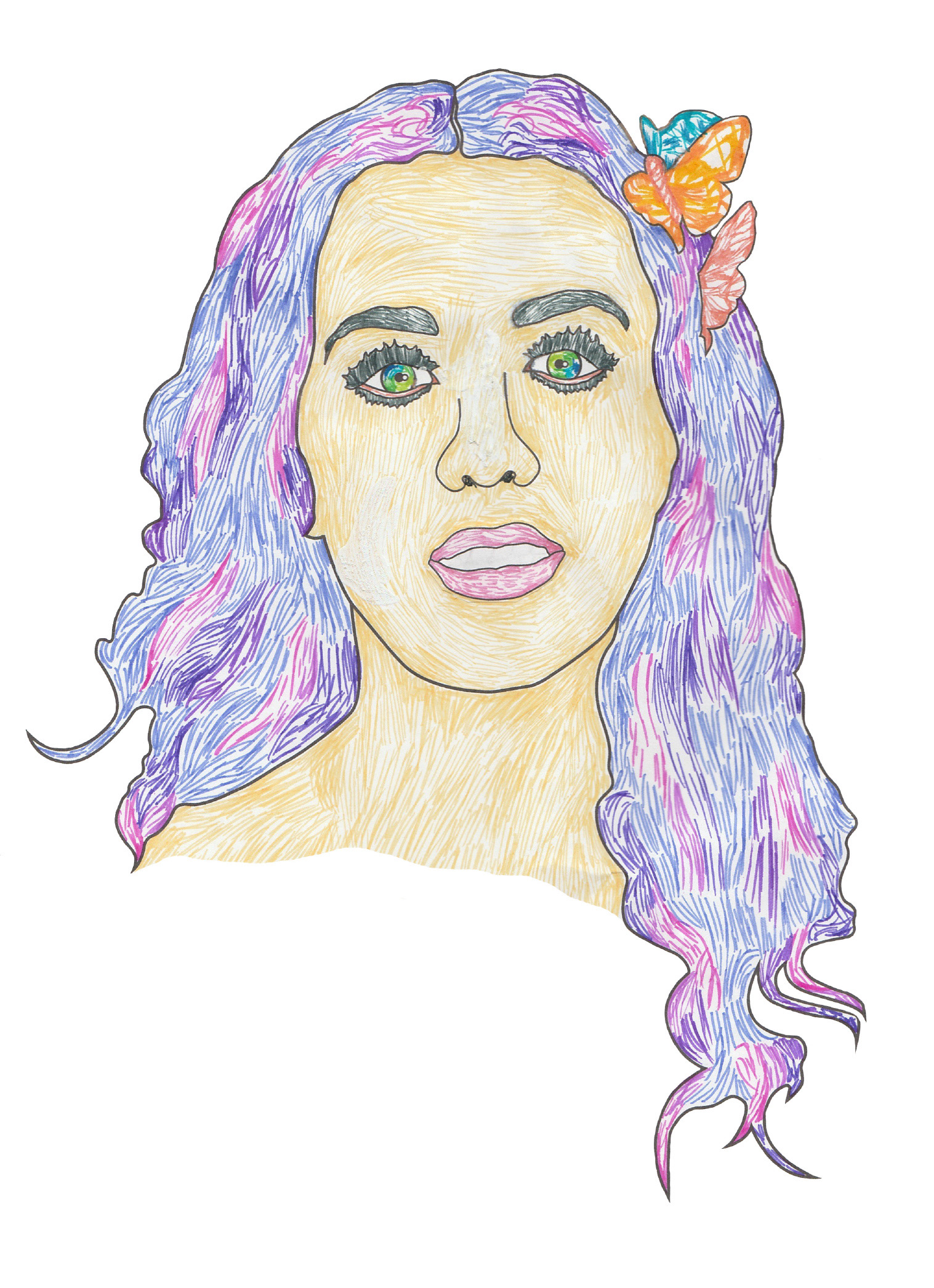 FELT TIP KATY PERRY PORTRAIT