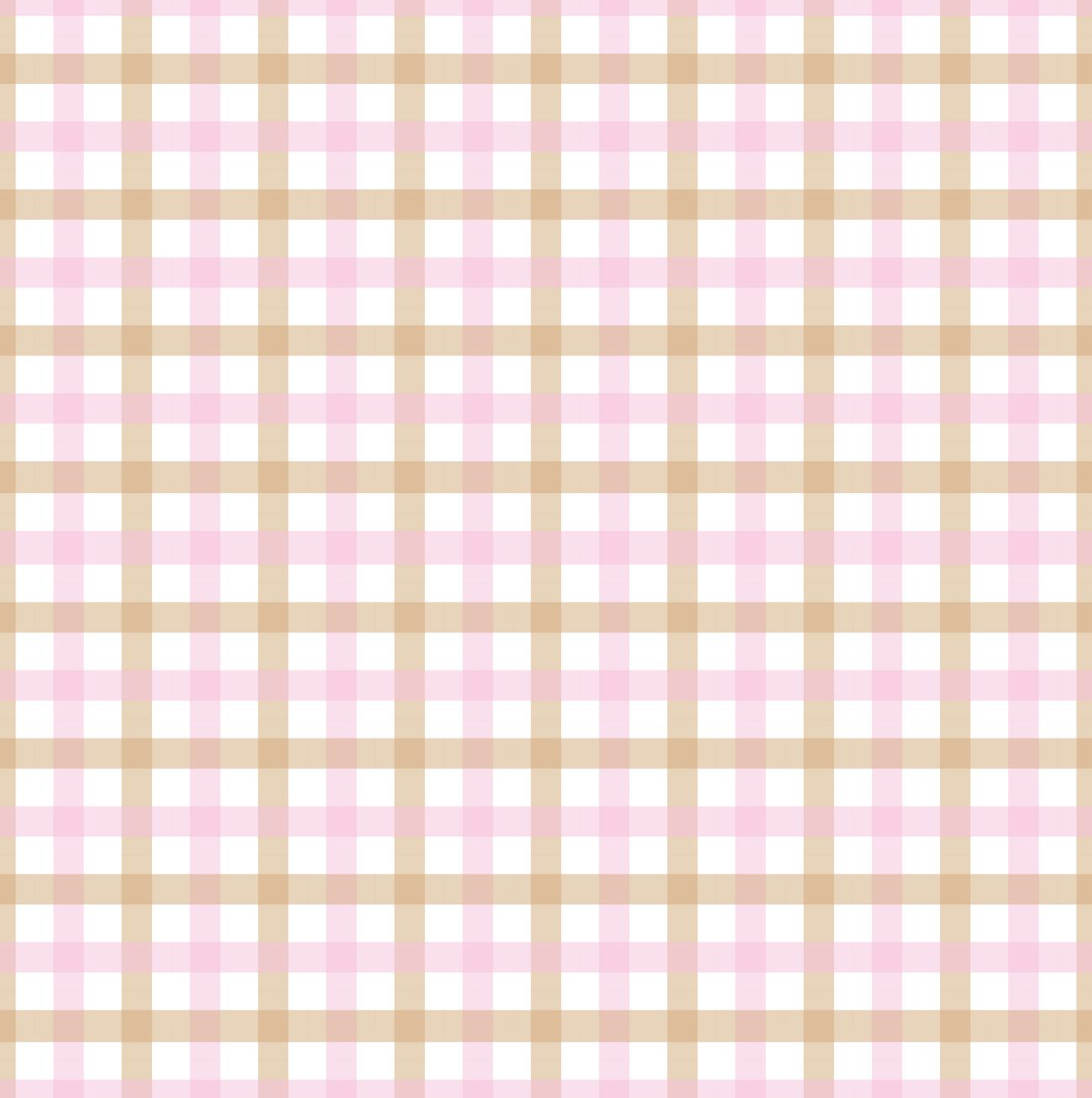 GINGHAM 1 - CARAMEL & PINK