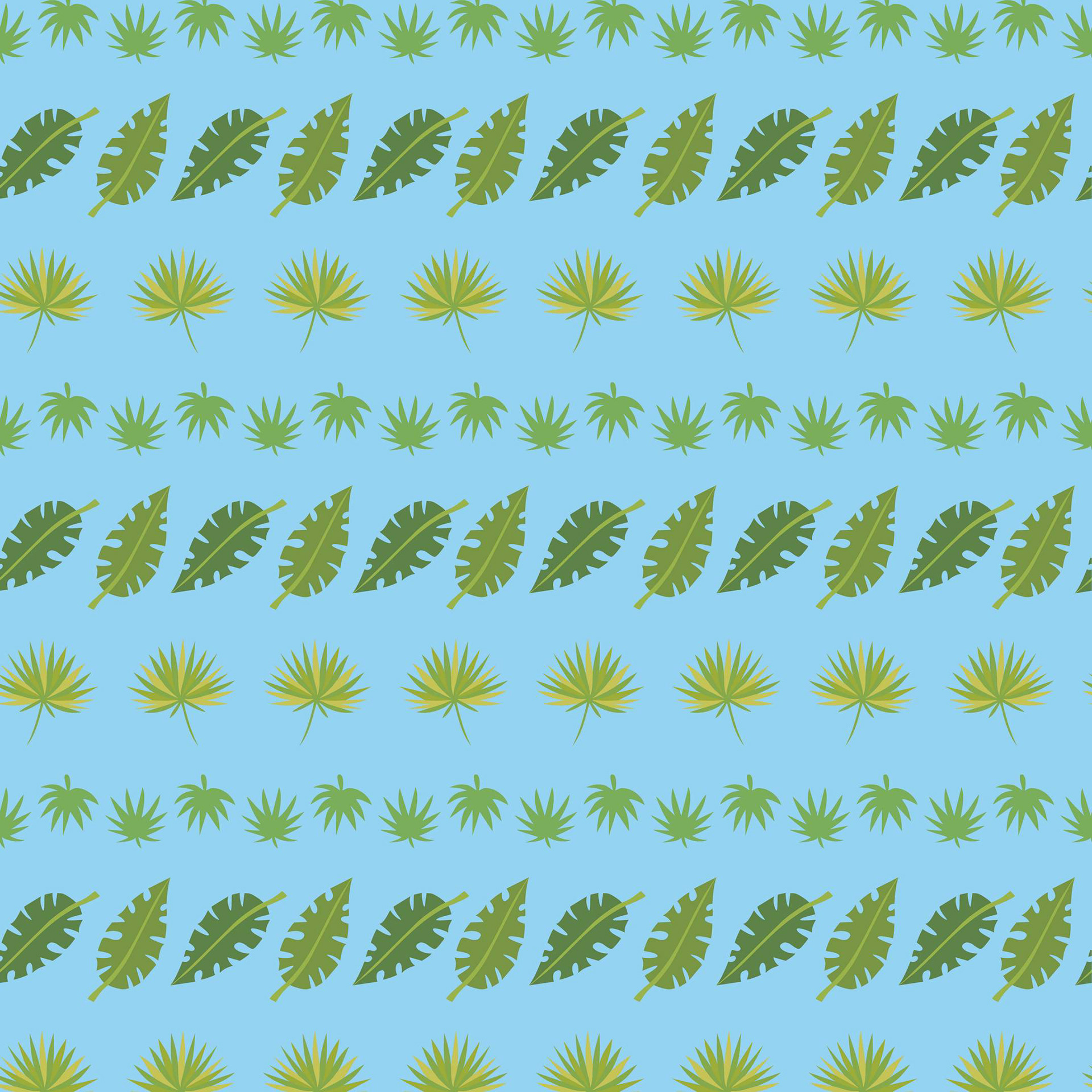 MINIMAL JUNGLE FOLIAGE - CELESTE BLUE