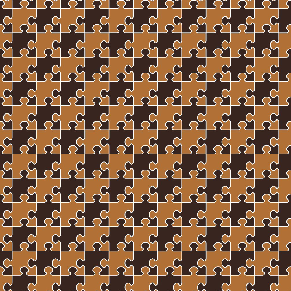 JIGSAW CHOCOLATE HONEYCOMB PRINT