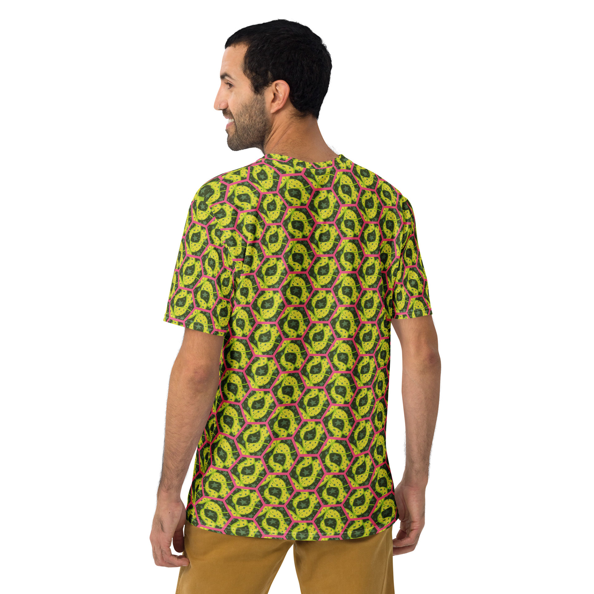 HEX CHAOS GEO - ALIEN FLORA_ALL OVER GRAPHIC TEE - LIFESTYLE MENS BACK