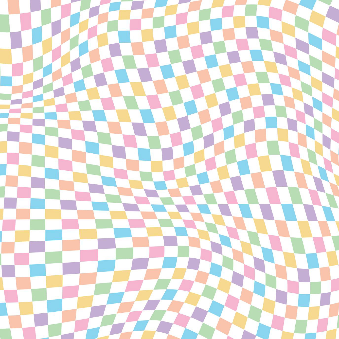 WARPED PASTEL RAINBOW CHECK