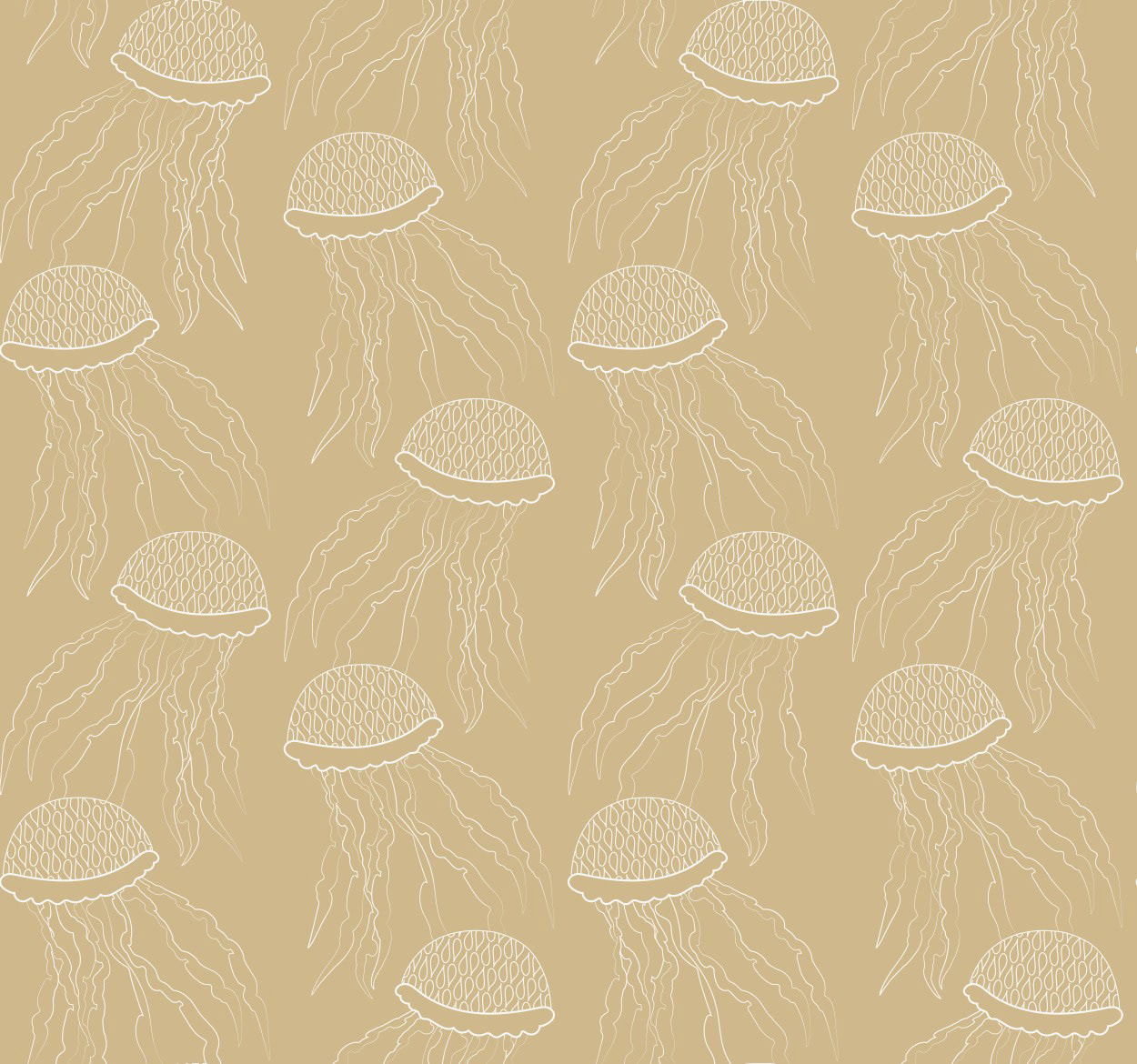 JELLYFISH ORNATE OUTLINES GOLD