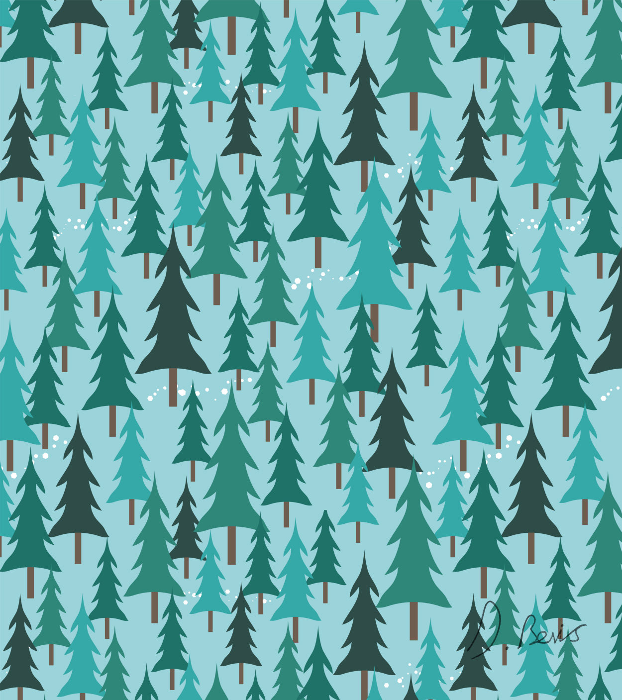 WINTER WOODLAND - ICY BLUE