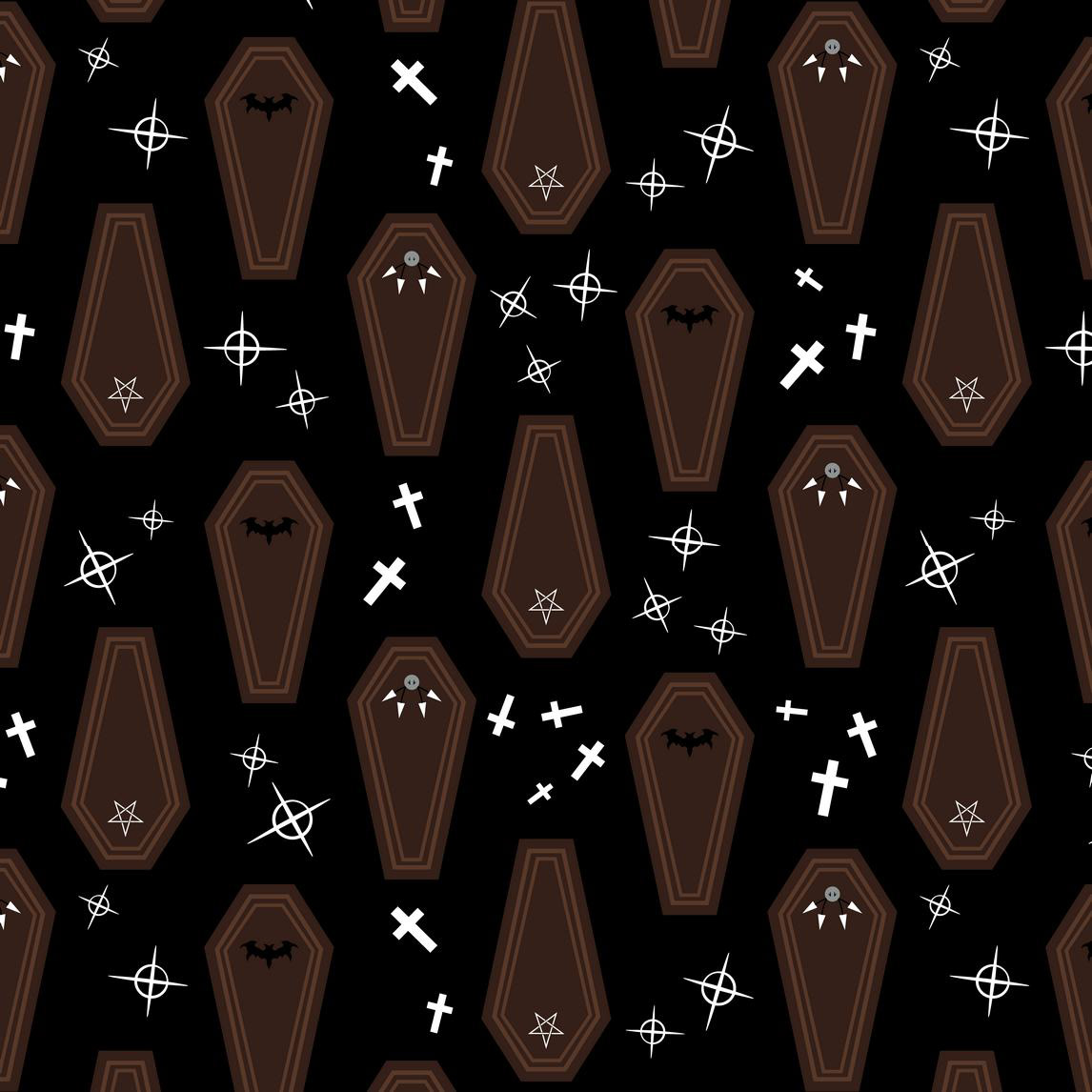 STARRY VAMPIRE COFFINS - BLACK
