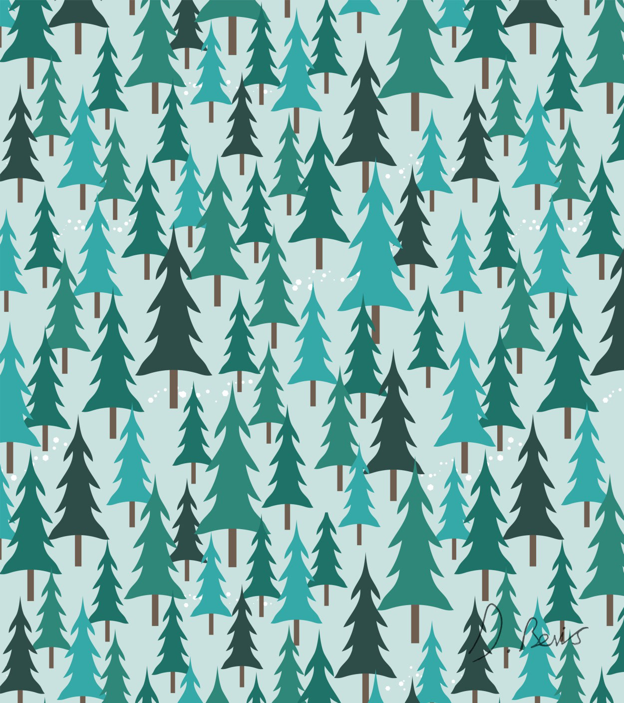 WINTER WOODLAND - COOL GREY