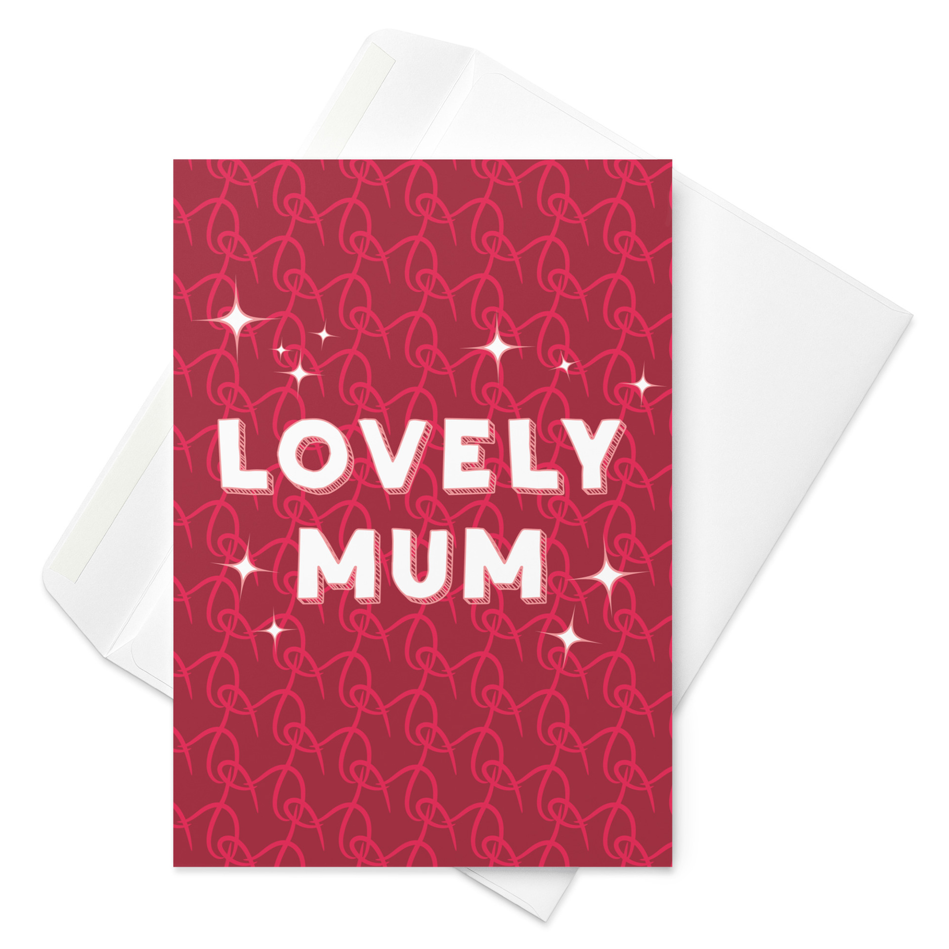 LOVELY MUM - RUBY RED_GREETING CARD