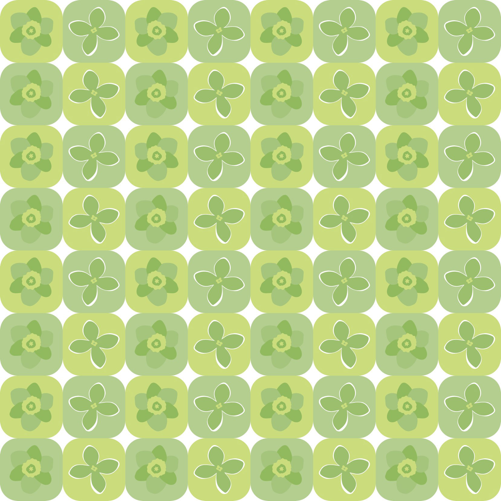 CHECKER SPRING GREENS FLORALS