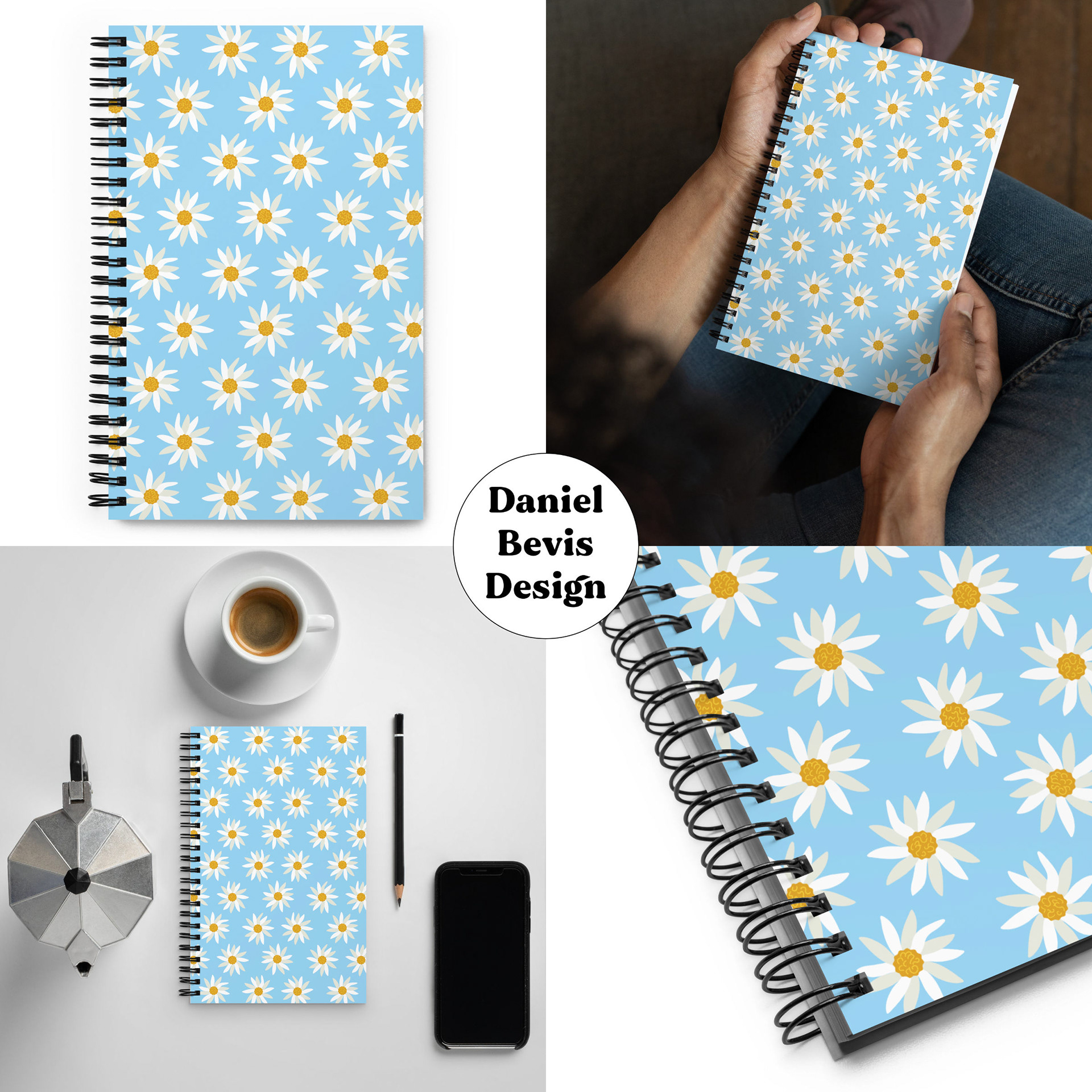 DAISIES 1 - SKY BLUE_SPIRAL NOTEBOOK MOCKUPS COLLAGE